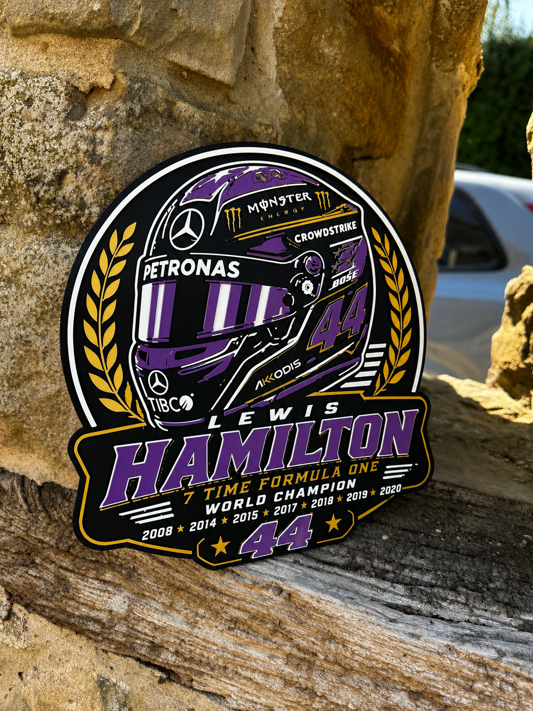 Lewis Hamilton 7-Time Formula One World Champion 3D Wall Plaque