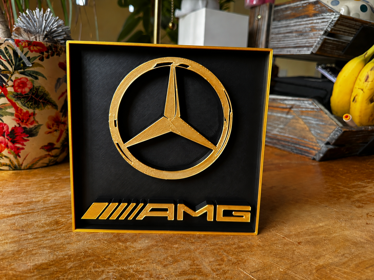 Mercedes AMG 3D Printed Display Plaque – Multiple Colour Options