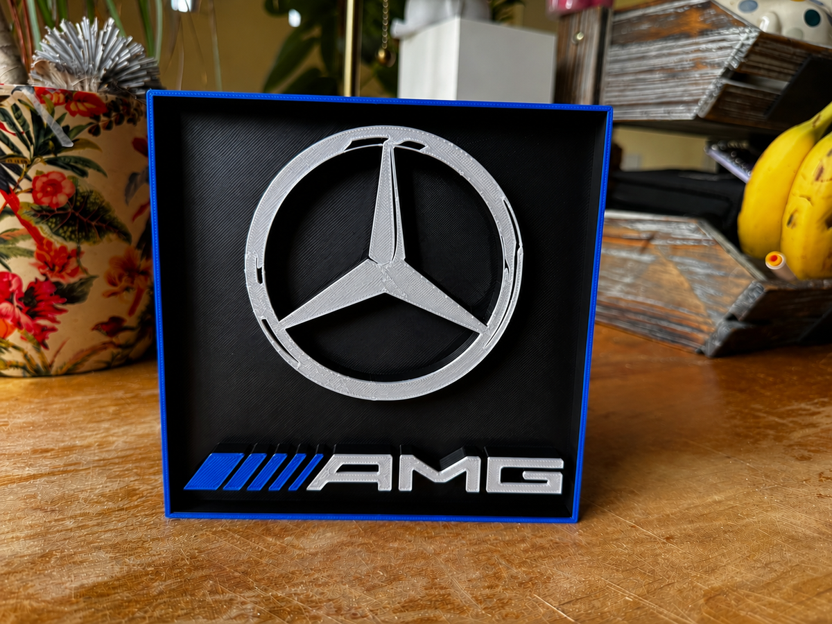 Mercedes AMG 3D Printed Display Plaque – Multiple Colour Options