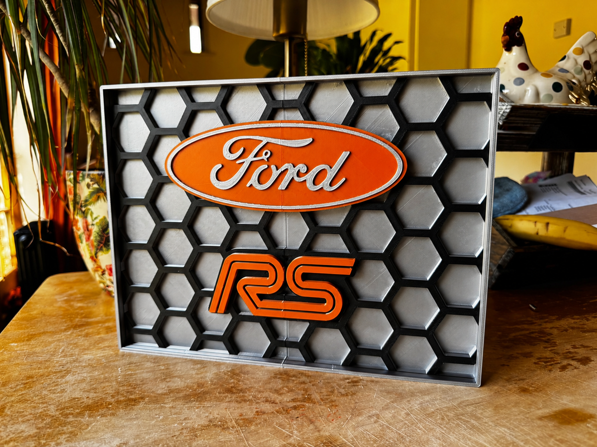 Ford RS Honeycomb 3D Wall Plaque – Multiple Colours 50cm