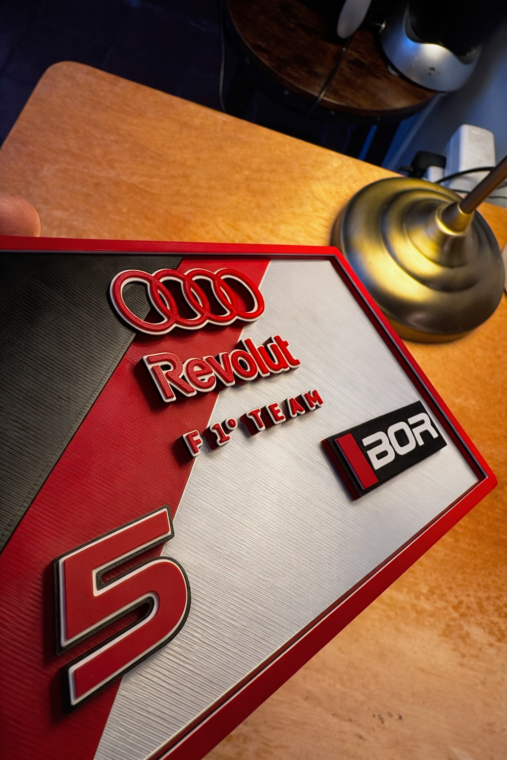 Audi Revolut F1 Team No.5 – 3D Motorsport Wall Plaque