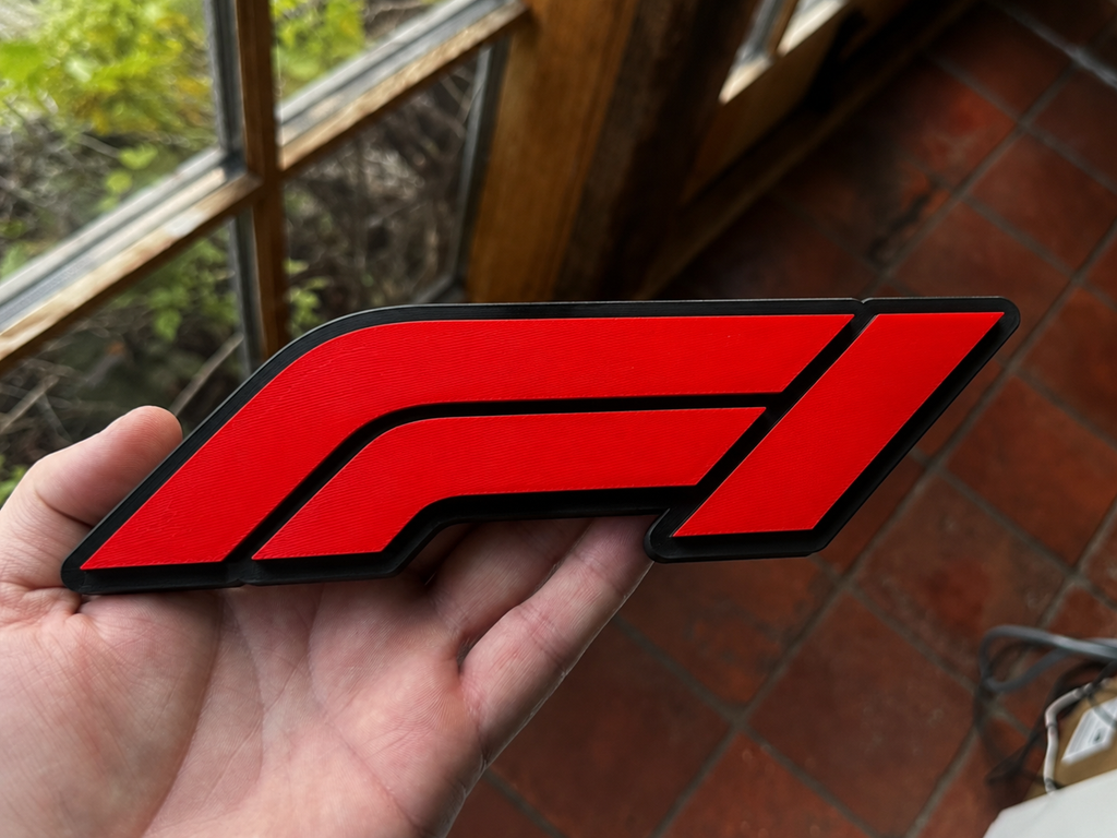 F1 3D Printed Logo Wall Plaque – Choice of 2 Colours