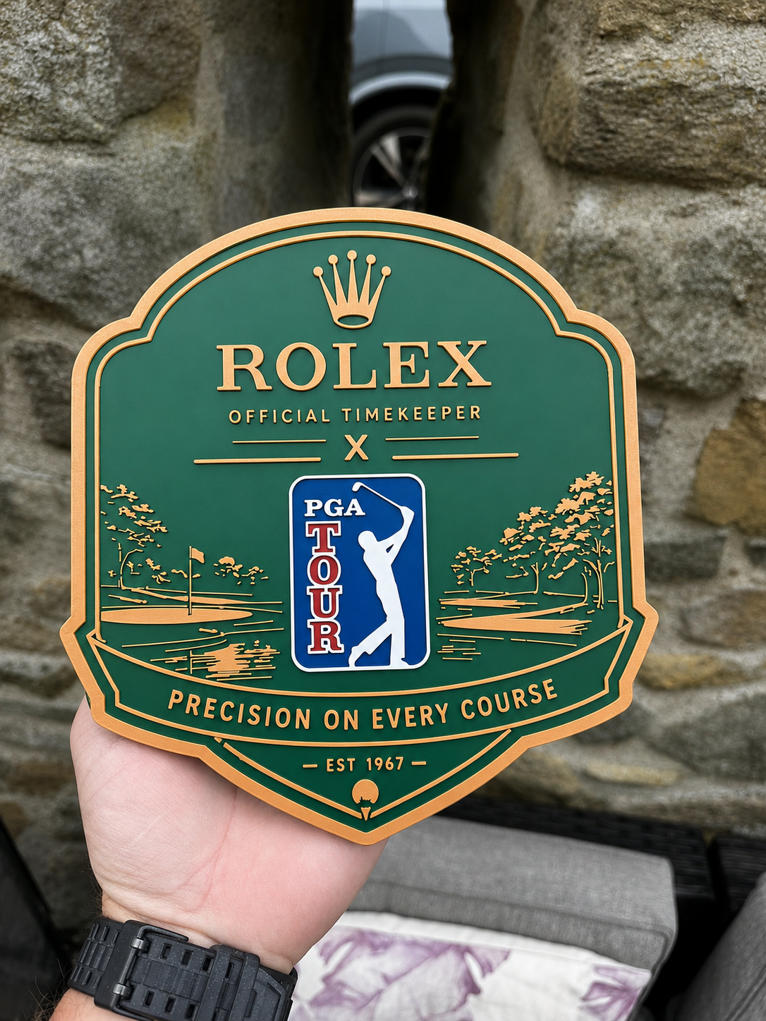 Rolex × PGA Tour – 3D Golf Wall Plaque