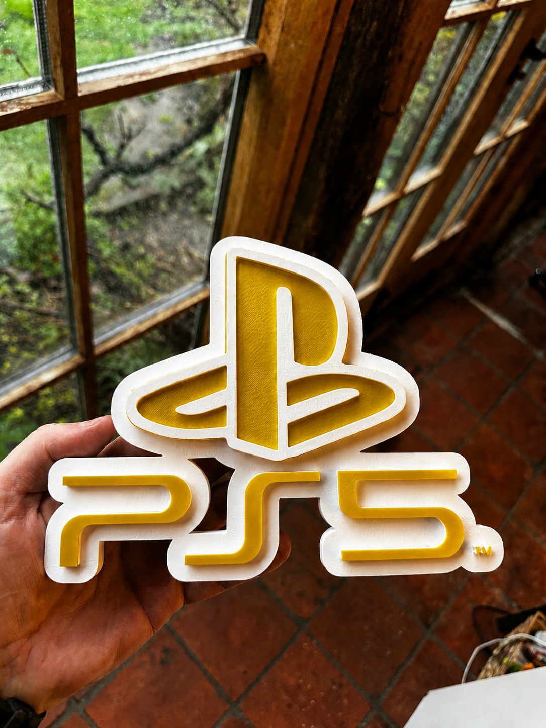 PlayStation PS5 3D Printed Logo Display Sign – Gaming Wall & Shelf Plaque