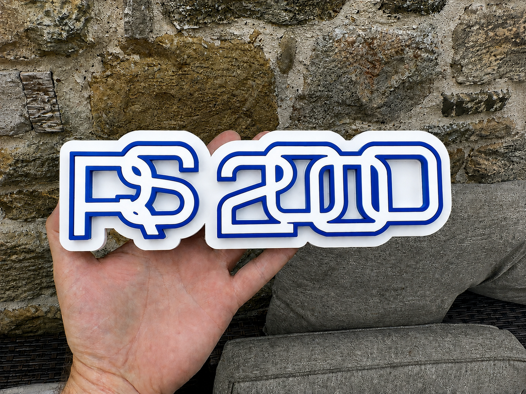 Ford RS200 3D Printed Display Plaque