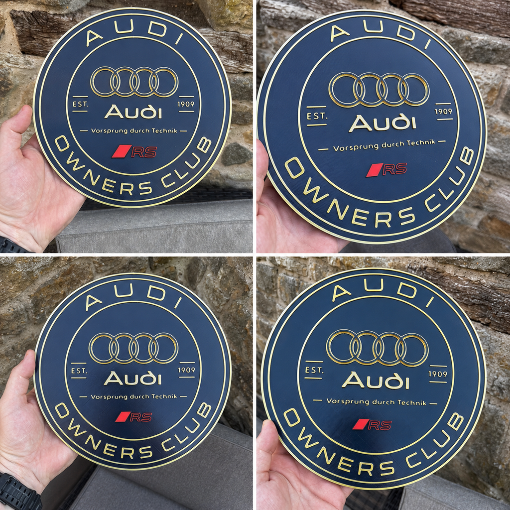 Audi RS Owners Club 3D Wall Plaque