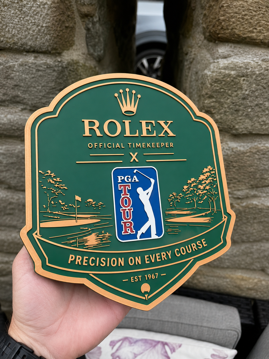 Rolex × PGA Tour – 3D Golf Wall Plaque