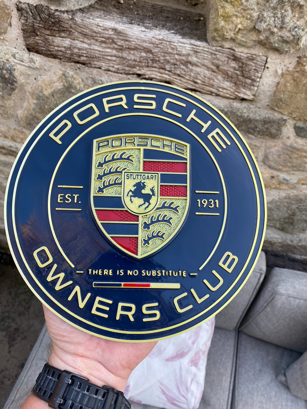 Porsche Owners Club 3D Layered Wall Plaque – Premium Garage