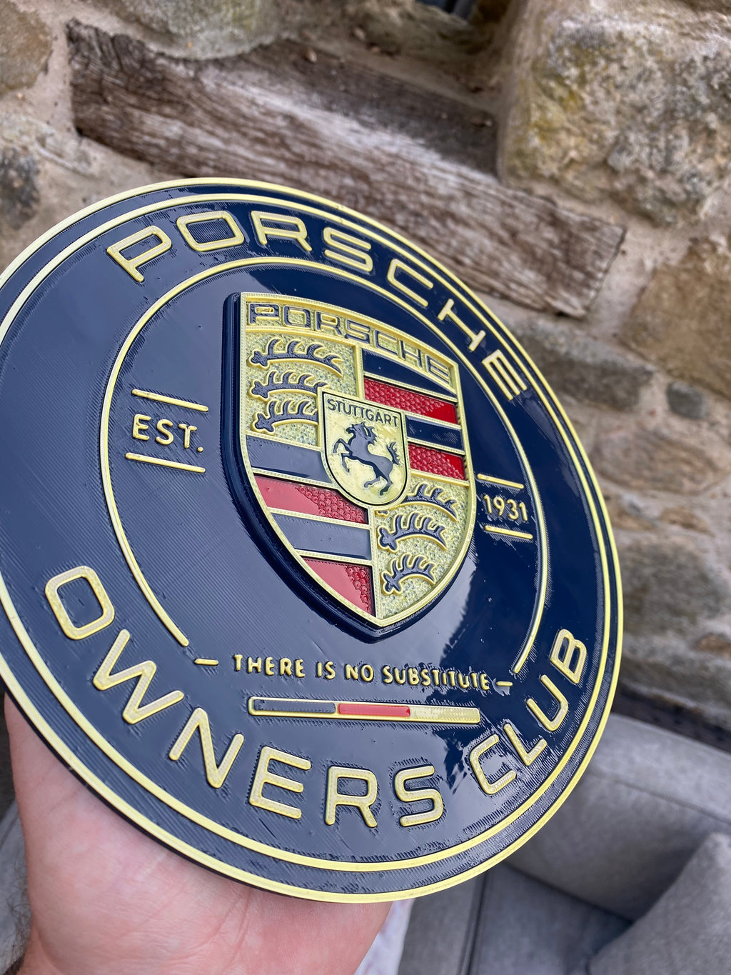 Porsche Owners Club 3D Layered Wall Plaque – Premium Garage