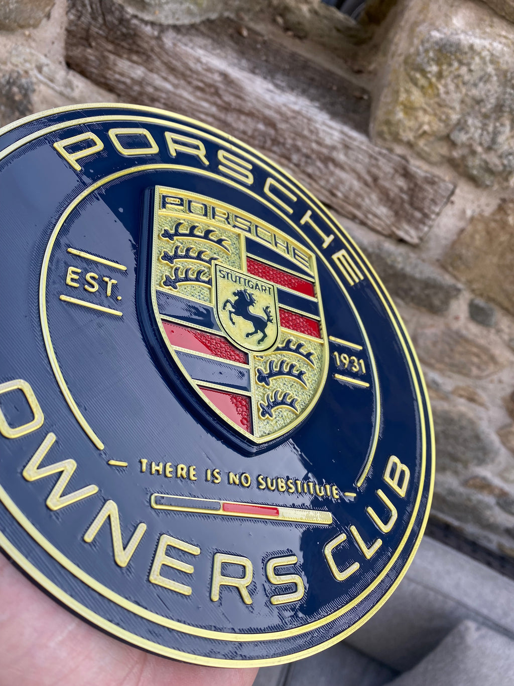 Porsche Owners Club 3D Layered Wall Plaque – Premium Garage