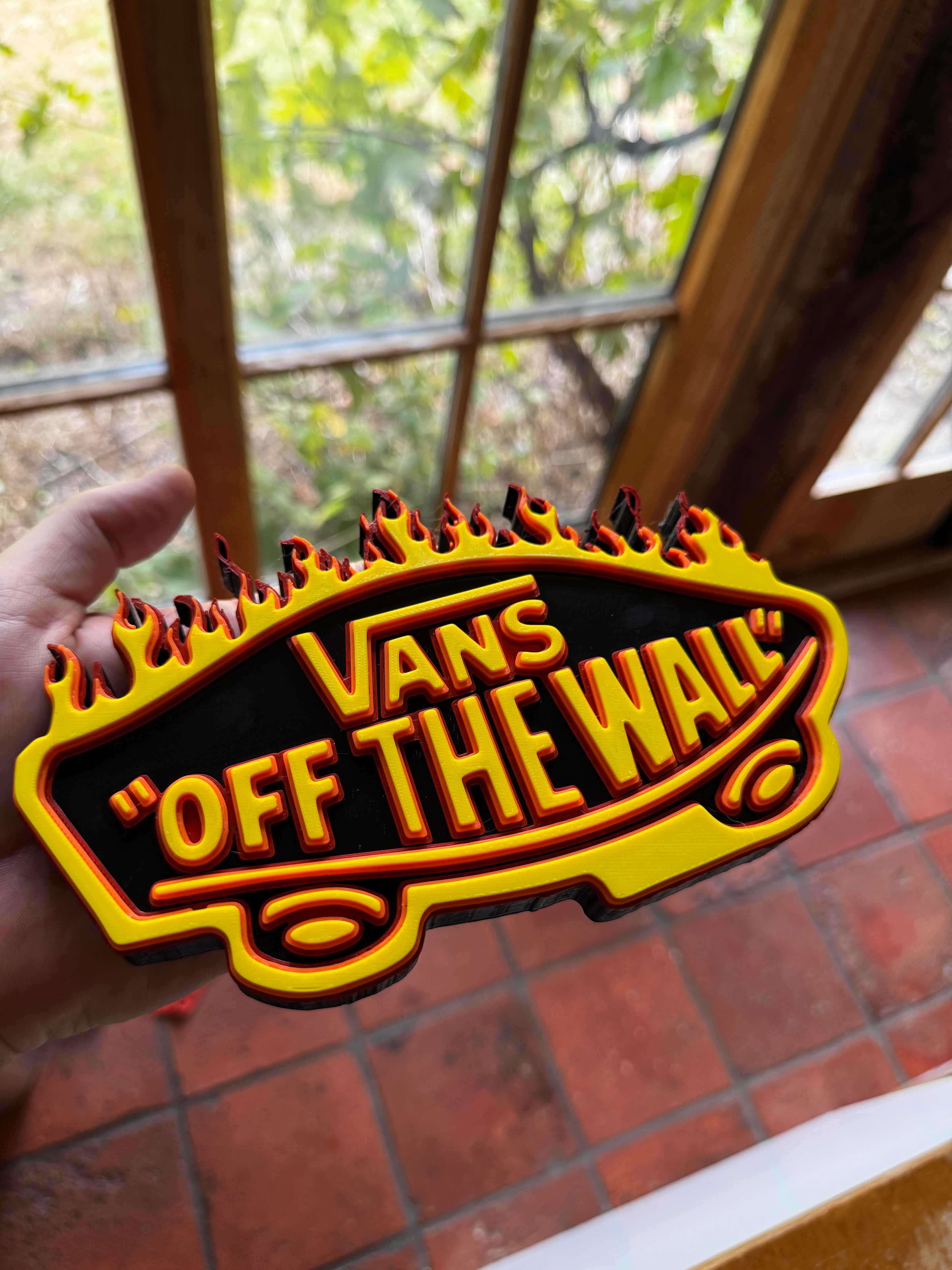 Vans “Off The Wall” Flame 3D Printed Display Sign