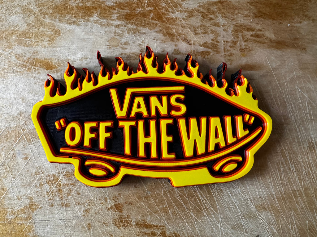 Vans “Off The Wall” Flame 3D Printed Display Sign