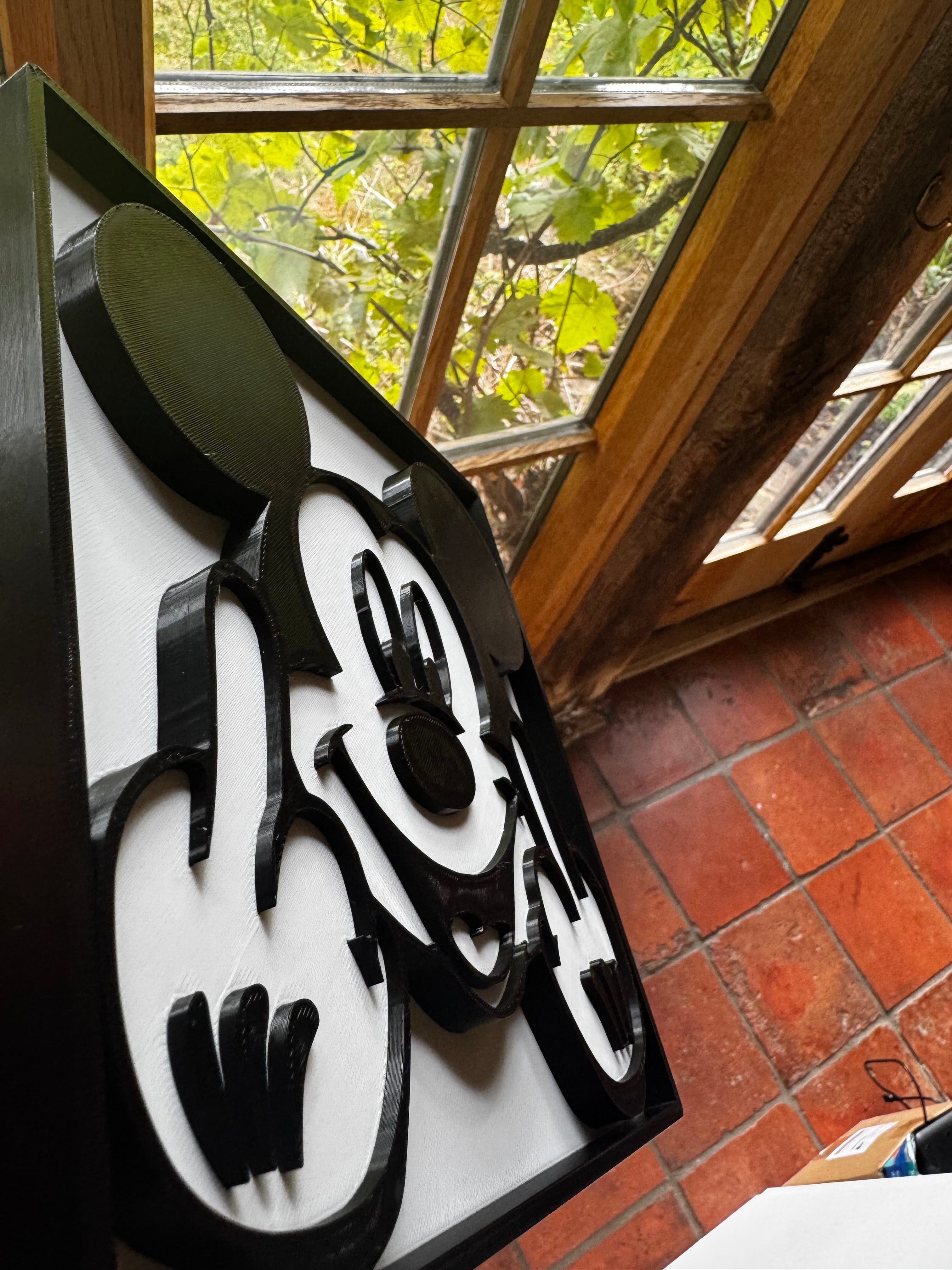 Mickey Mouse Middle Finger 3D Printed Wall Plaque