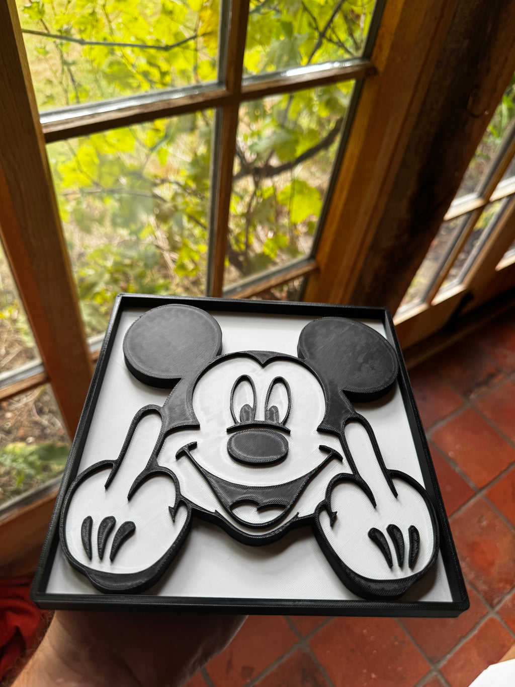 Mickey Mouse Middle Finger 3D Printed Wall Plaque