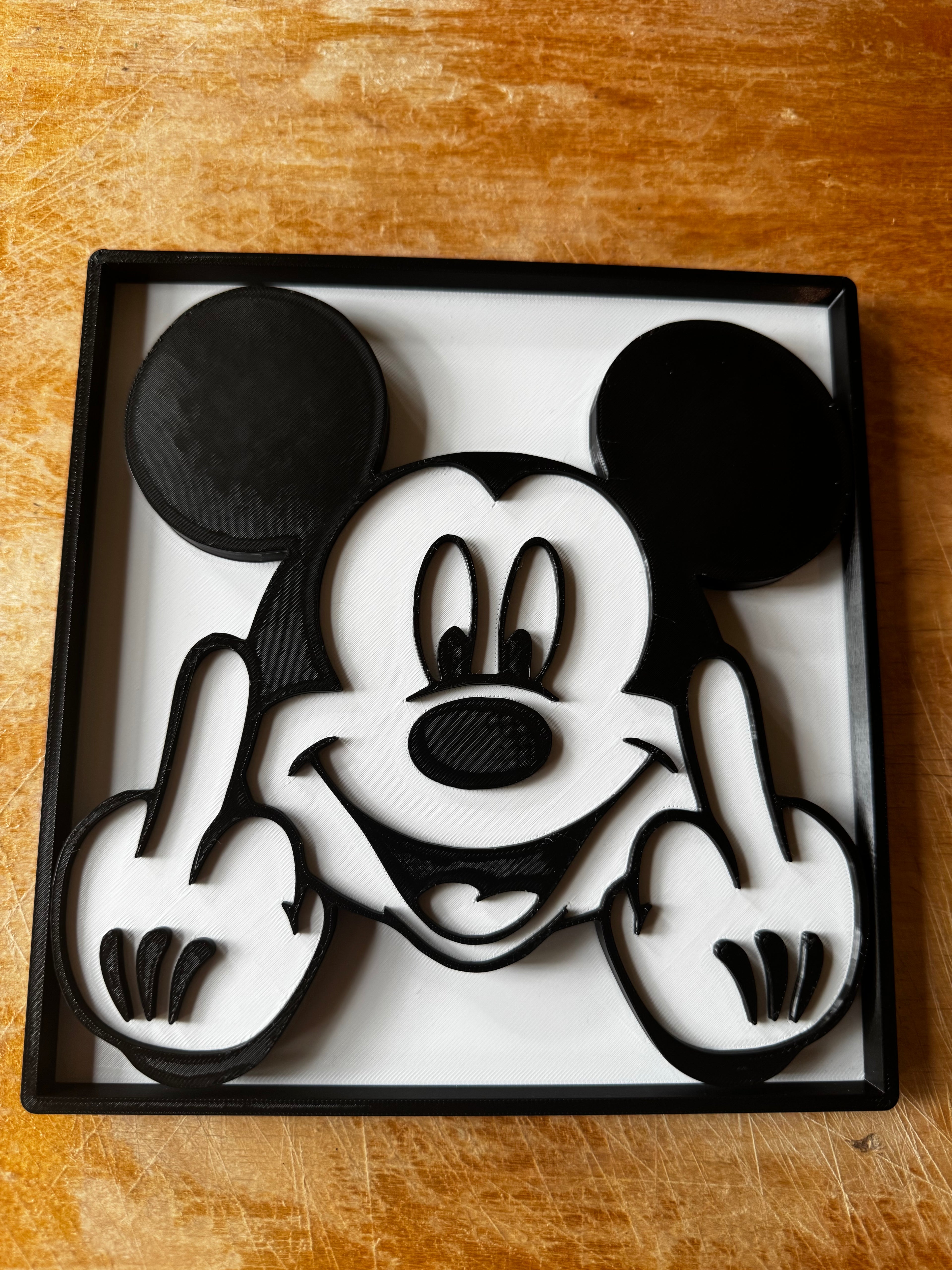 Mickey Mouse Middle Finger 3D Printed Wall Plaque