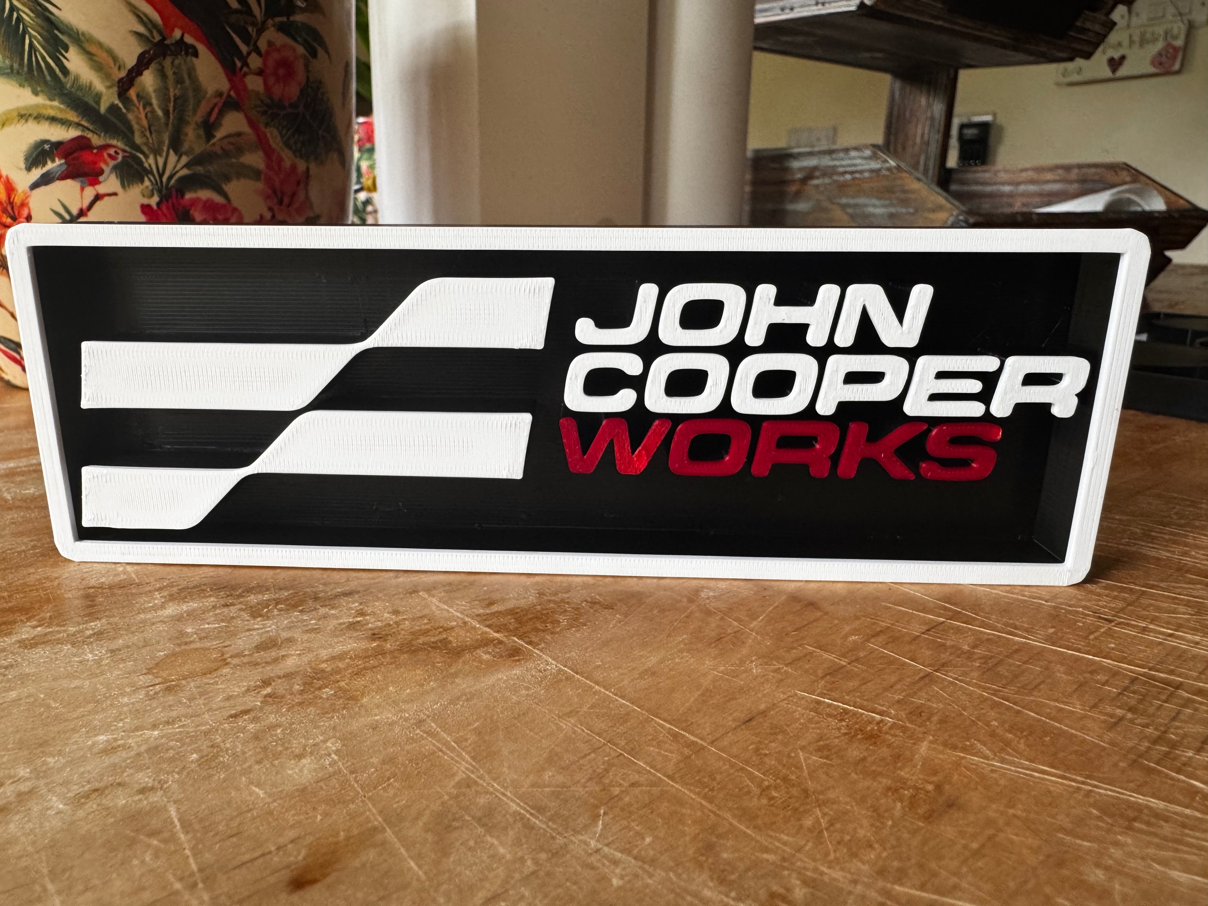 John Cooper Works 3D Printed Display Sign