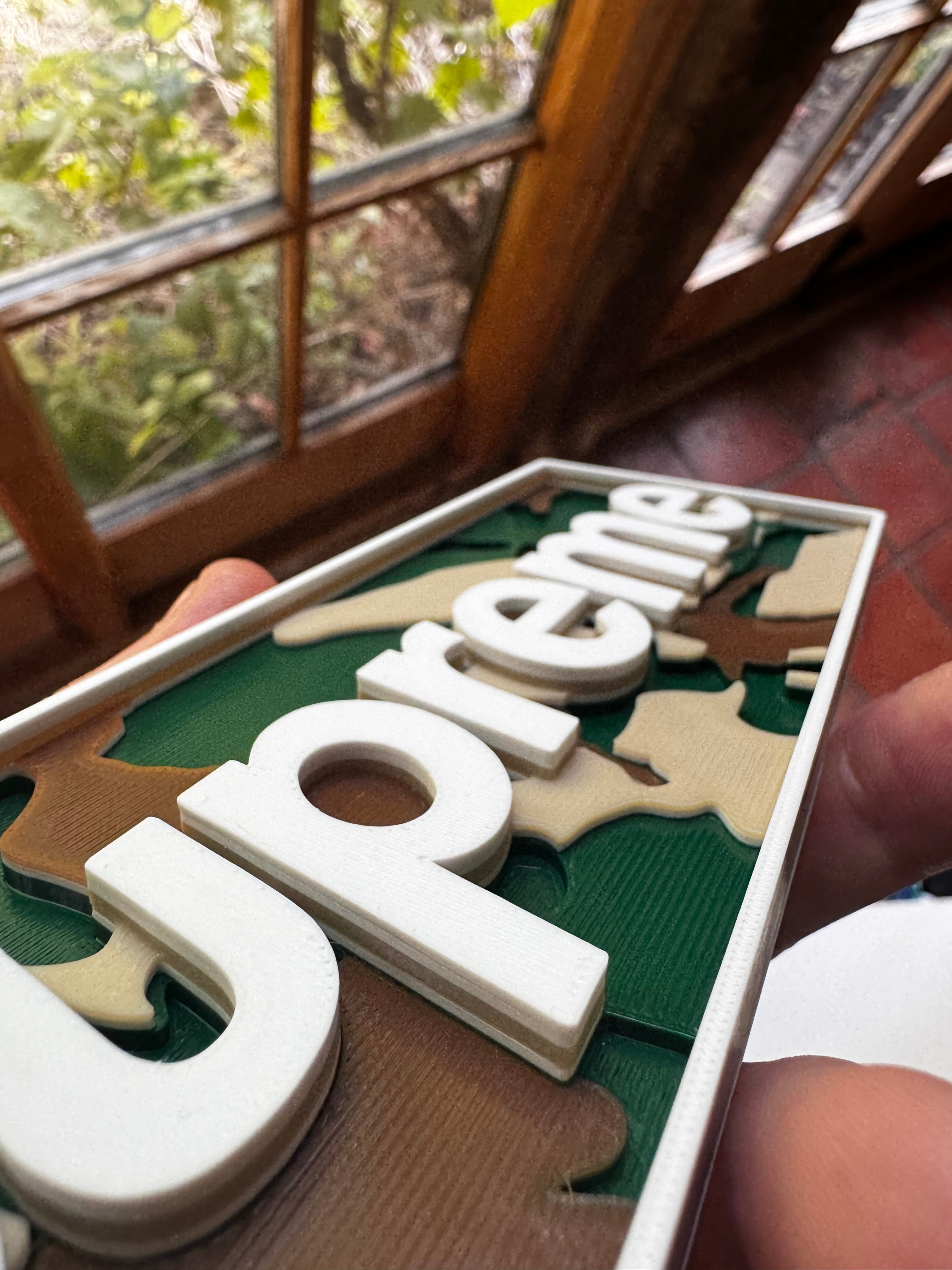 Supreme Camo 3D Printed Display Sign