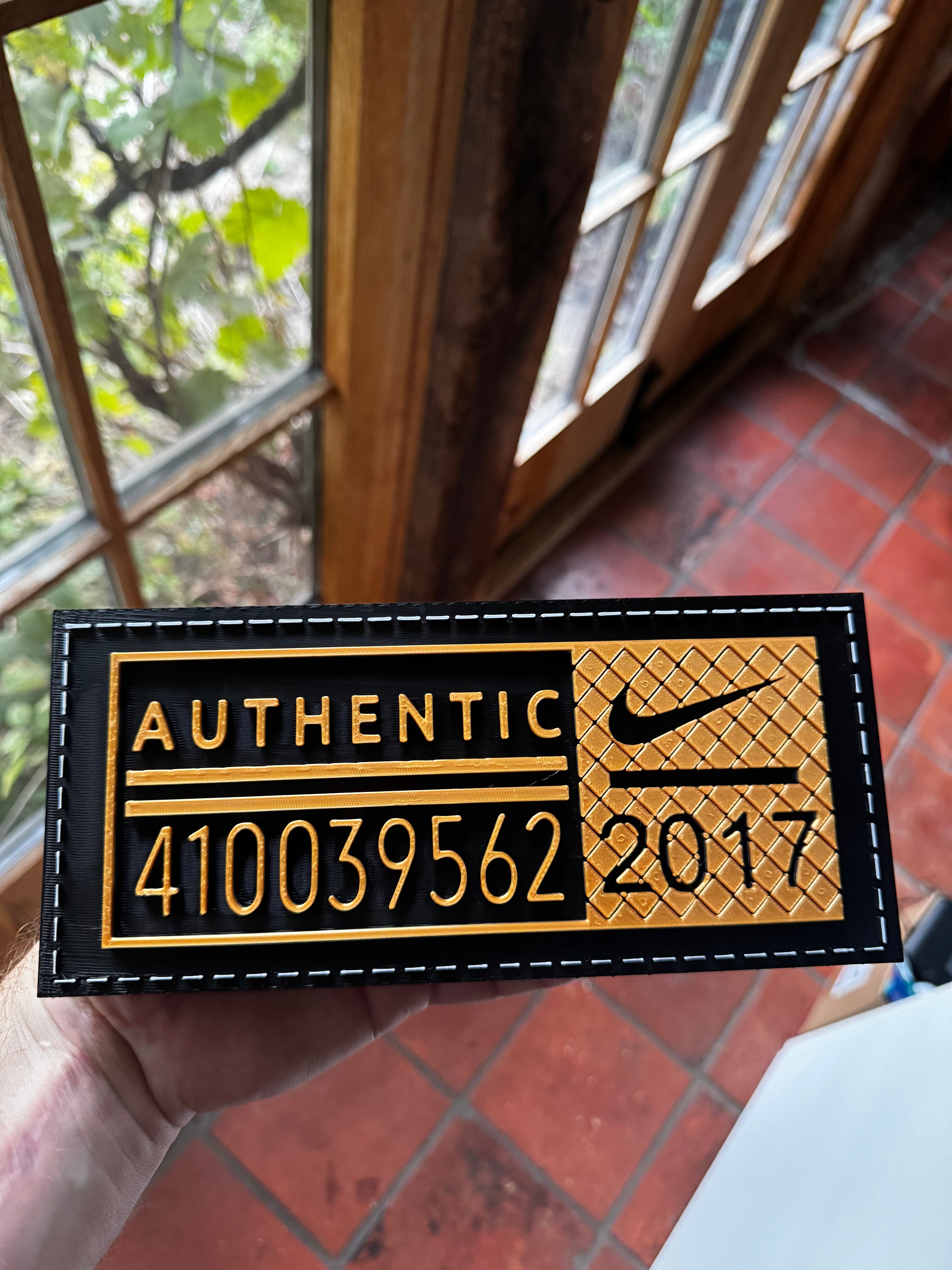 Nike Authentic Style Trainer Display Plaque – Custom Number & Year