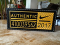 Nike Authentic Style Trainer Display Plaque – Custom Number & Year