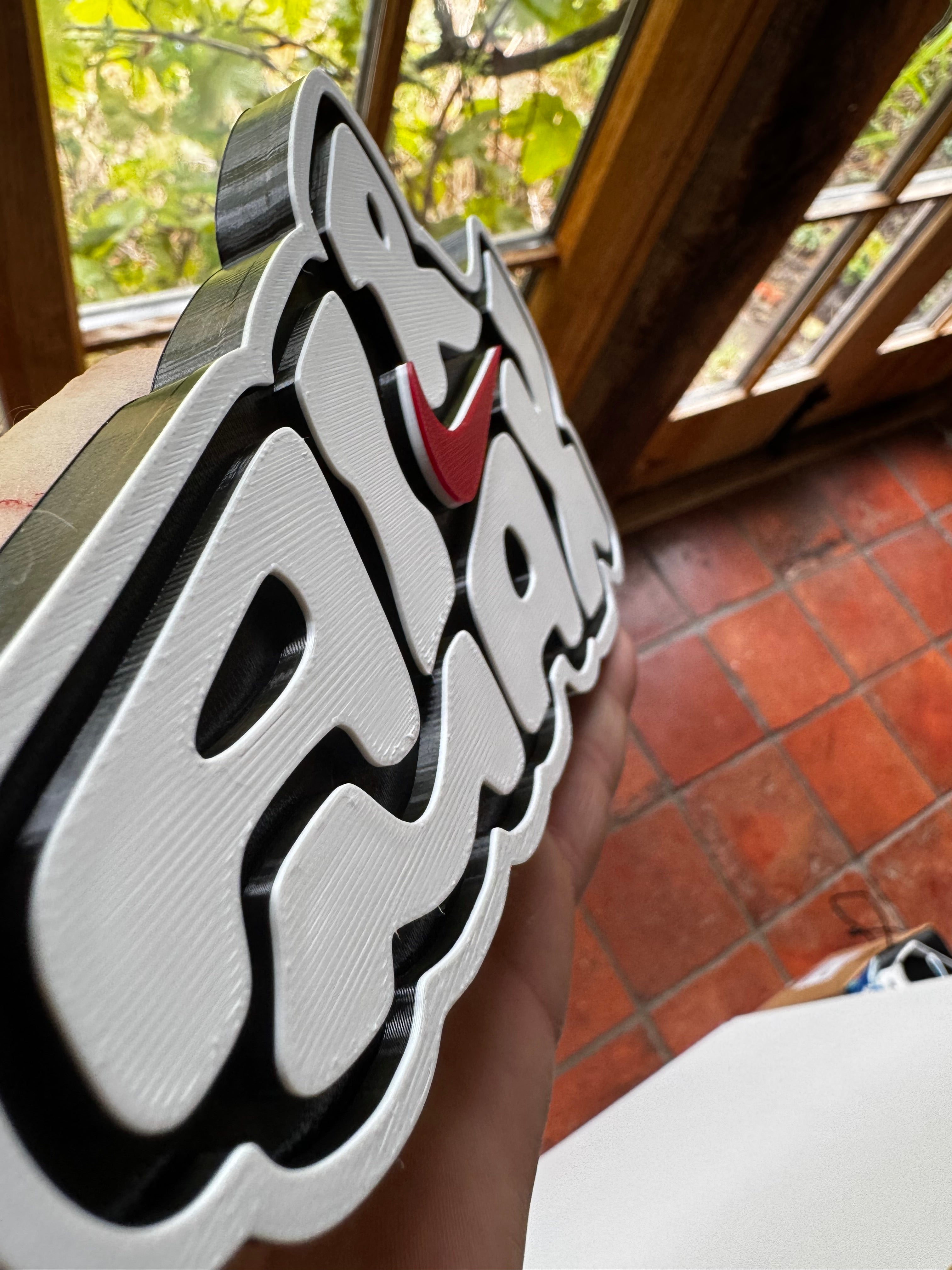 Nike Air Max 3D Printed Display Sign – Black, White & Red