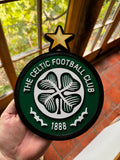 Celtic FC 3D Printed Club Crest Display Sign – Green, White, Black & Gold