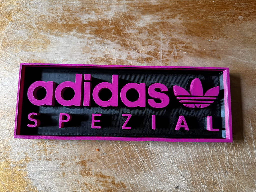 adidas Spezial 3D Printed Display Sign – Hot Pink & Black