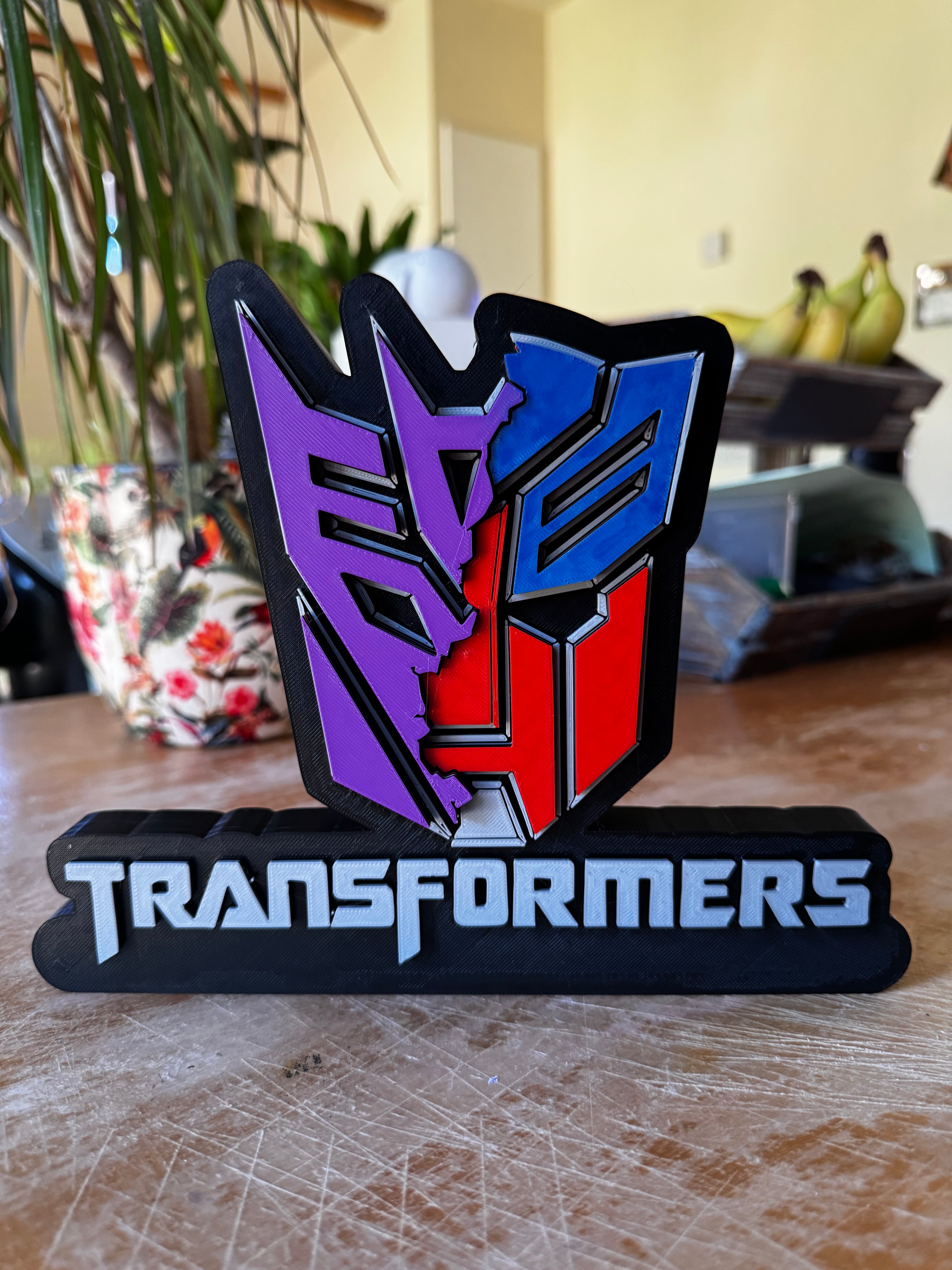 Transformers 3D Printed Display Sign – Autobots & Decepticons