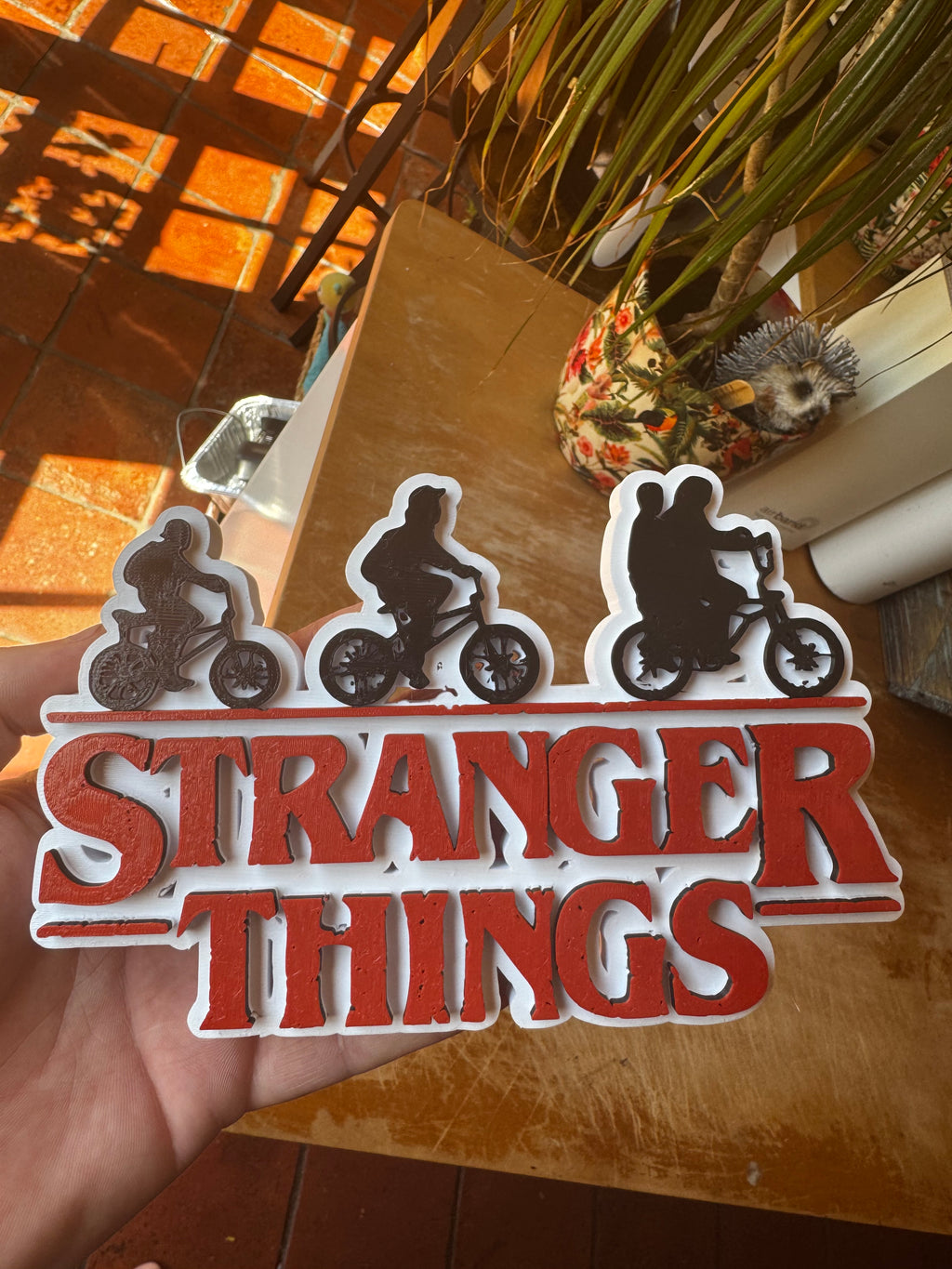 Stranger Things 3D Printed Display Sign – Red, White and Black