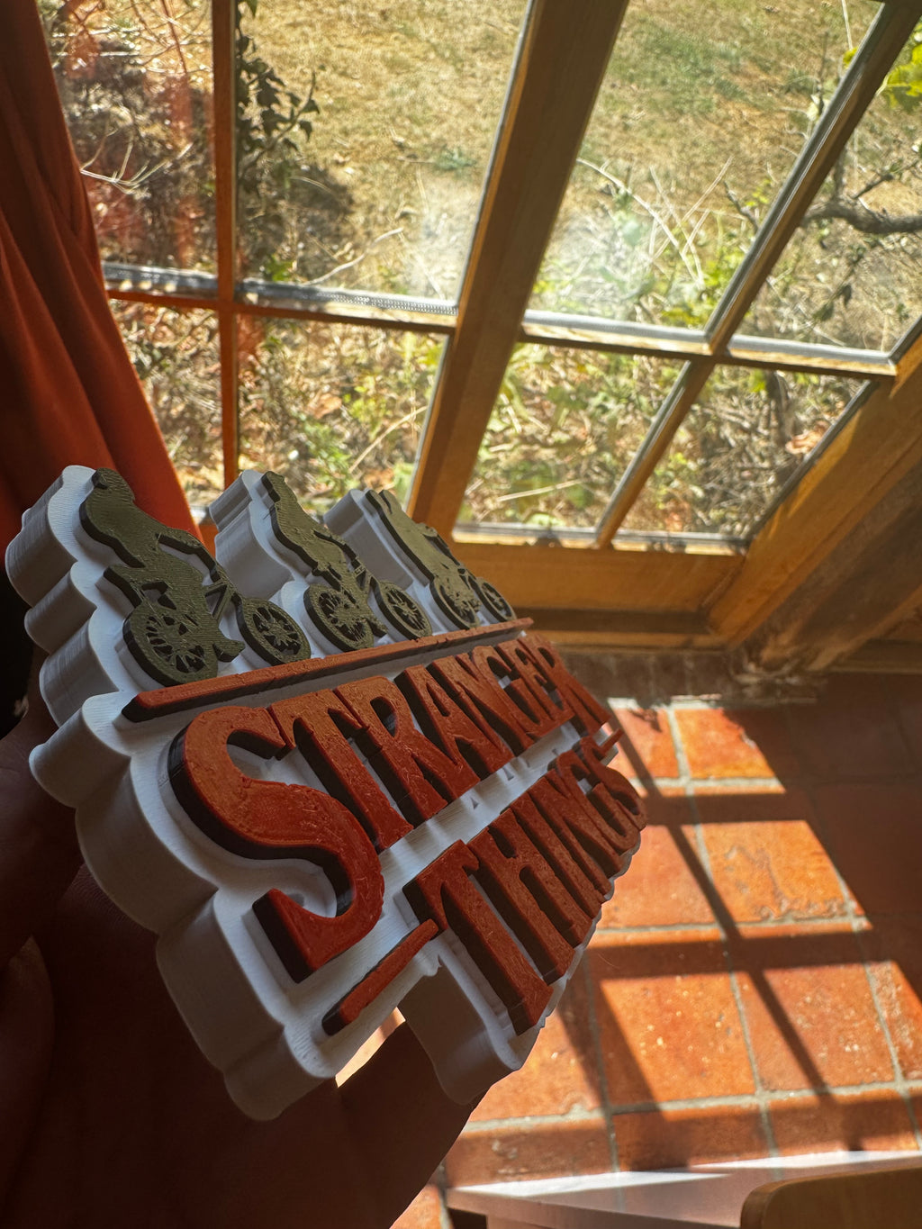 Stranger Things 3D Printed Display Sign – Red, White and Black