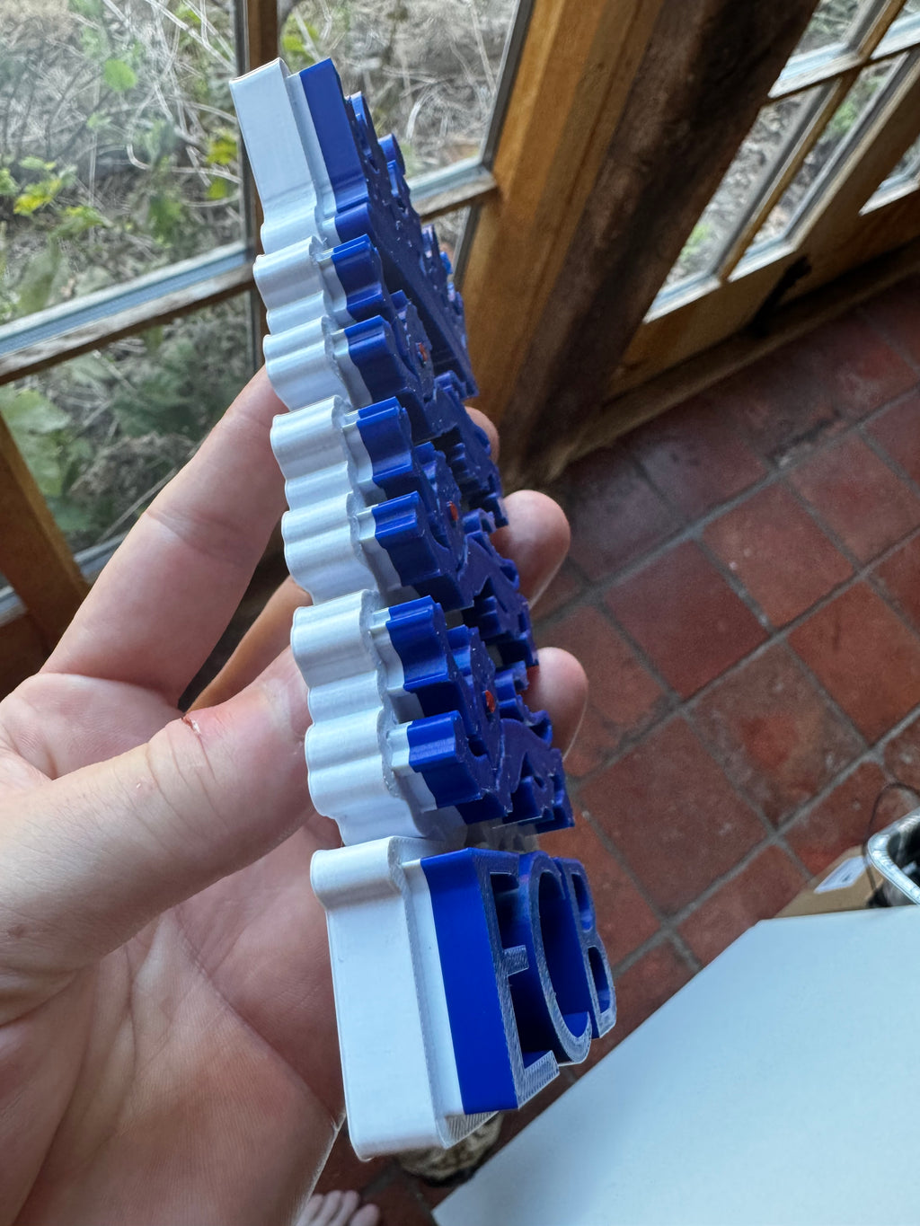 England Three Lions 3D Printed Display Plaque – Blue & White