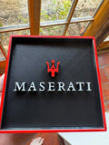 Maserati 3D Printed Display Plaque / Tray – Black, Red & Silver