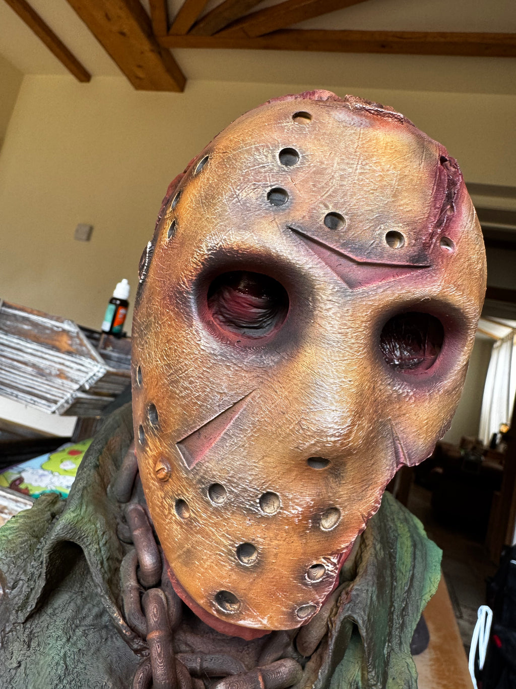 Jason Voorhees 3D Printed & Hand-Painted Horror Bust – Friday the 13th Display