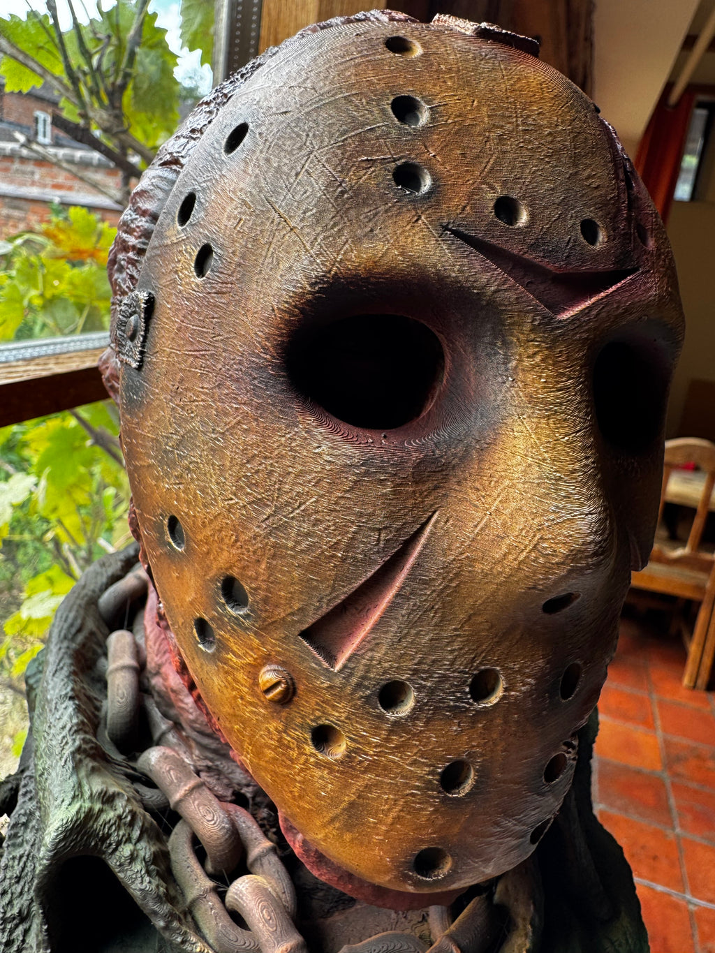 Jason Voorhees 3D Printed & Hand-Painted Horror Bust – Friday the 13th Display