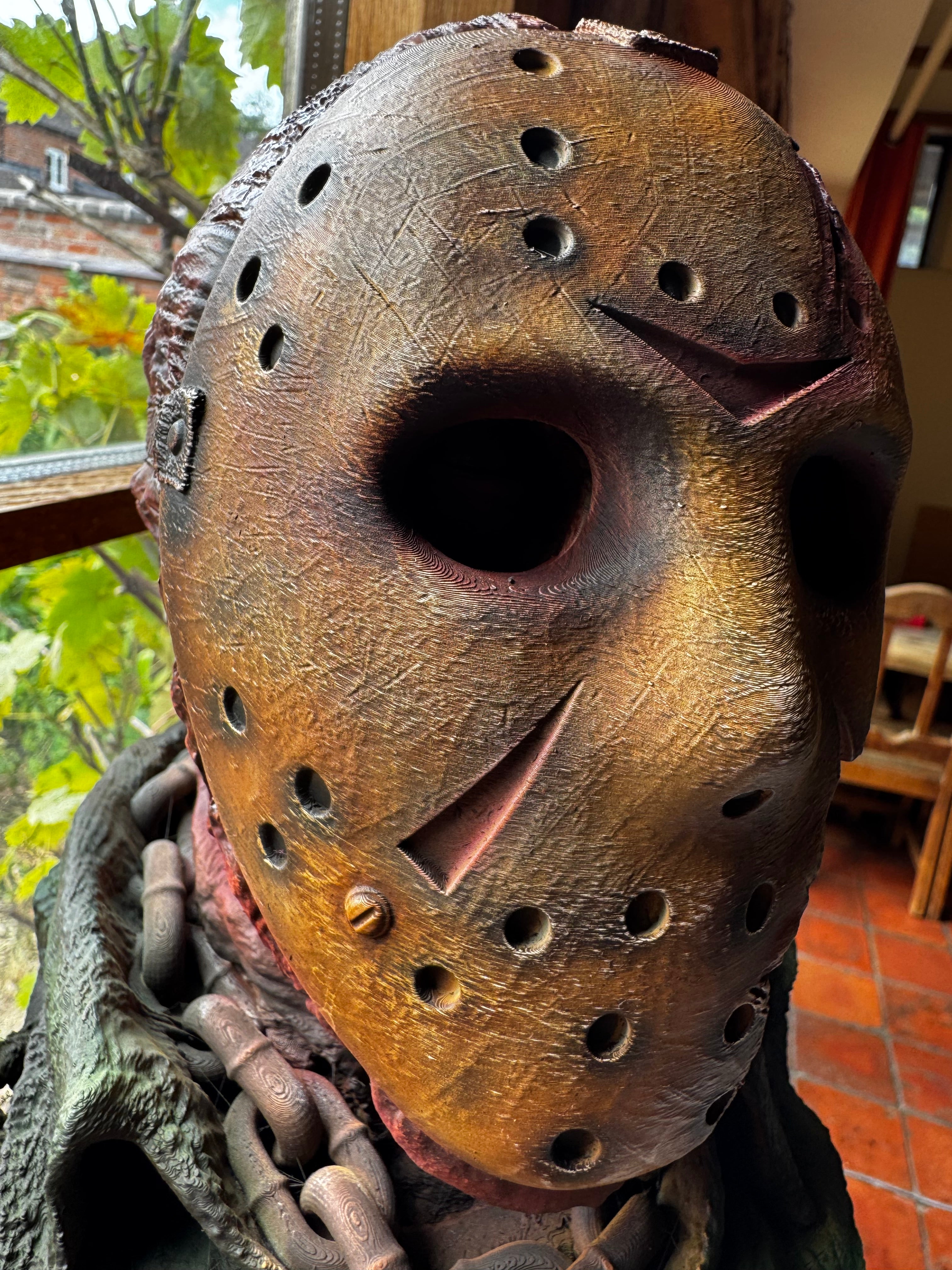 Jason Voorhees 3D Printed & Hand-Painted Horror Bust – Friday the 13th Display