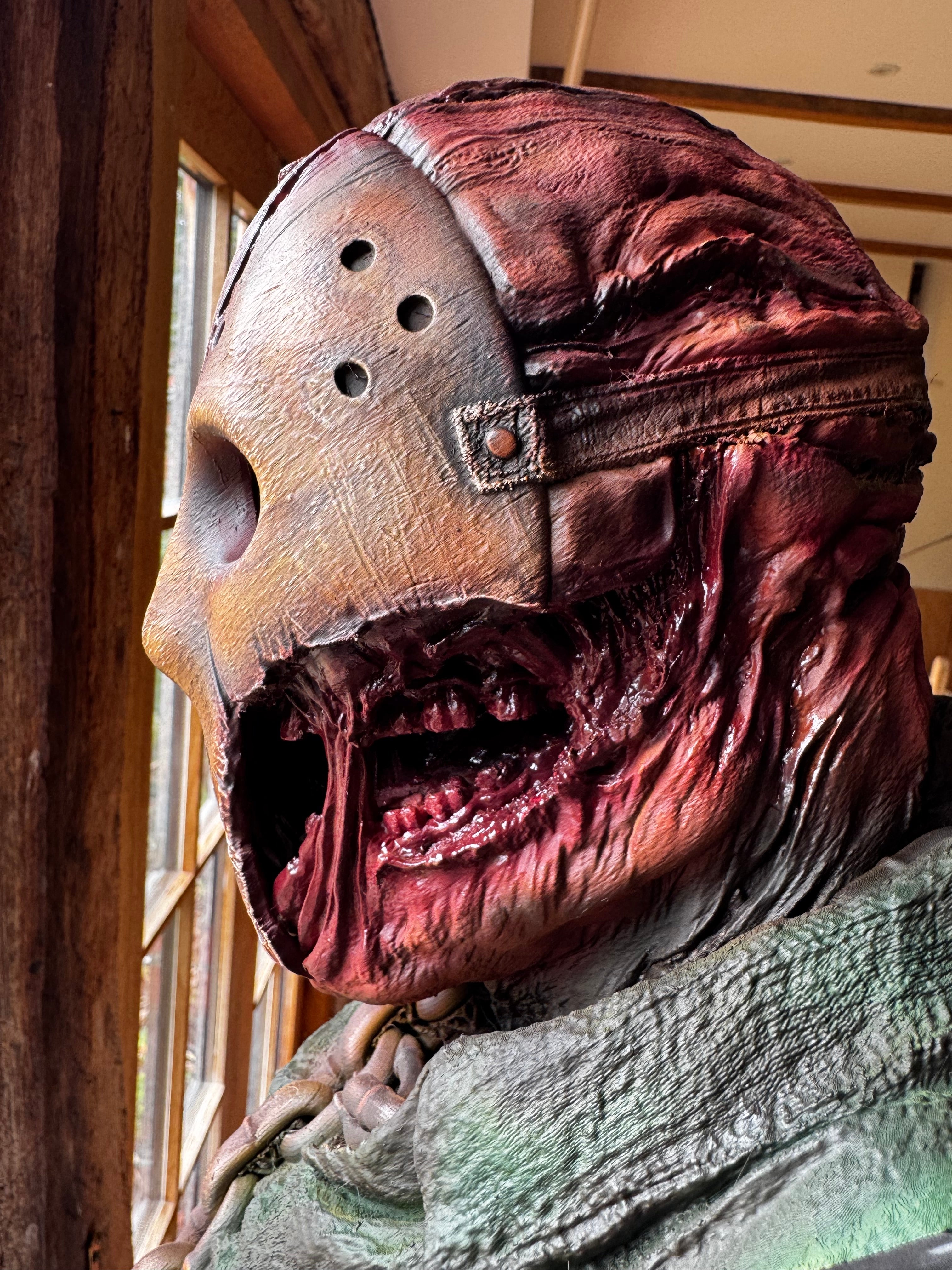 Jason Voorhees 3D Printed & Hand-Painted Horror Bust – Friday the 13th Display