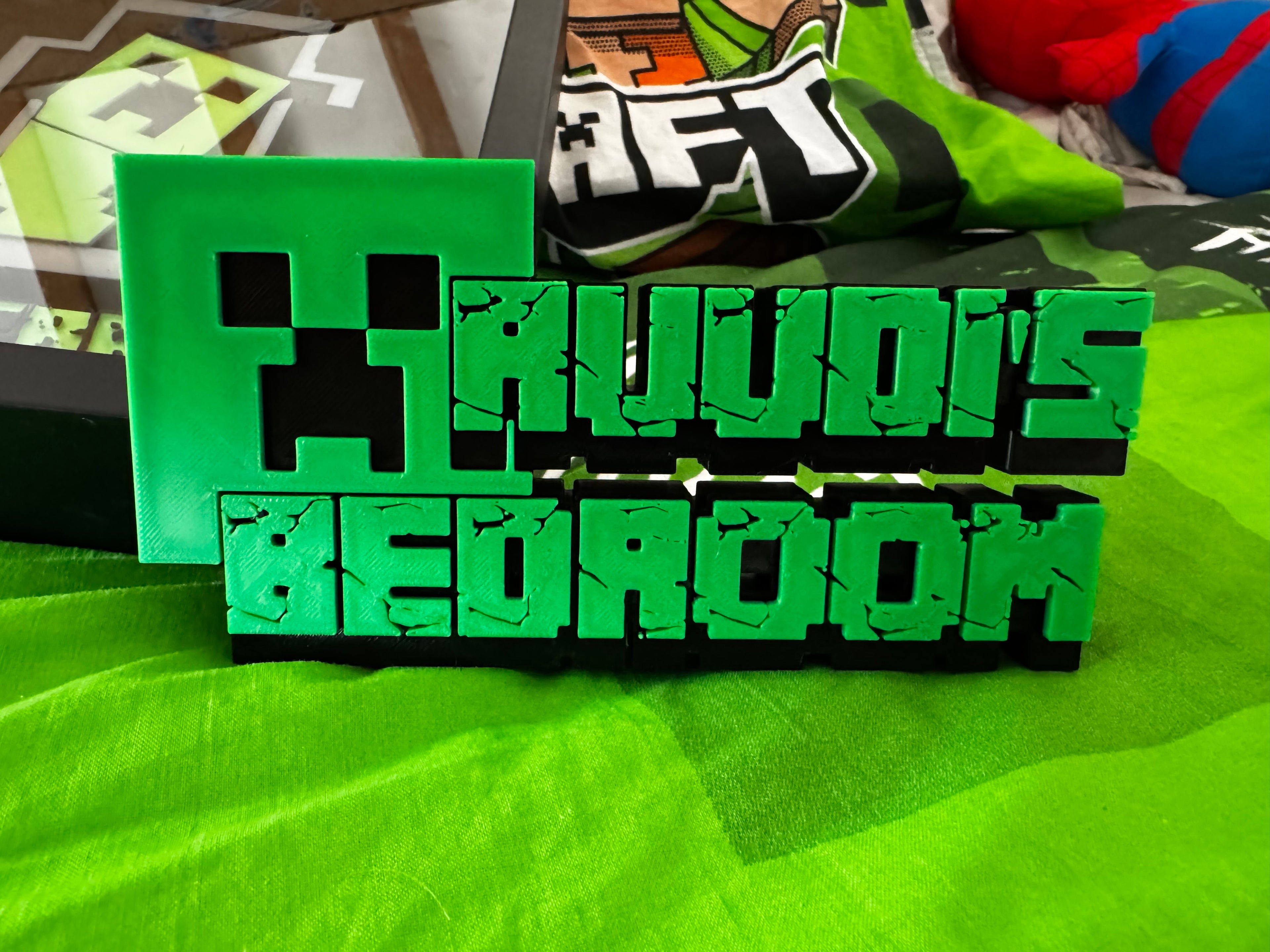 Custom Minecraft-Inspired Personalised Bedroom Sign