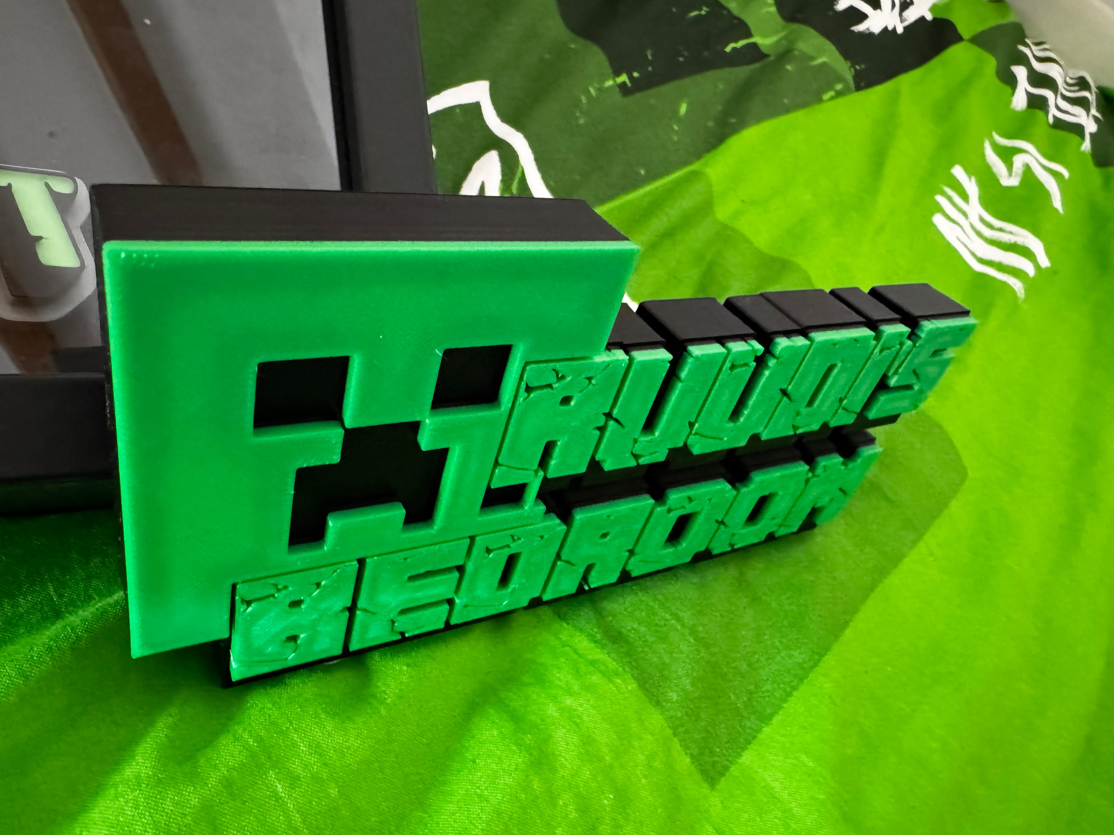 Custom Minecraft-Inspired Personalised Bedroom Sign