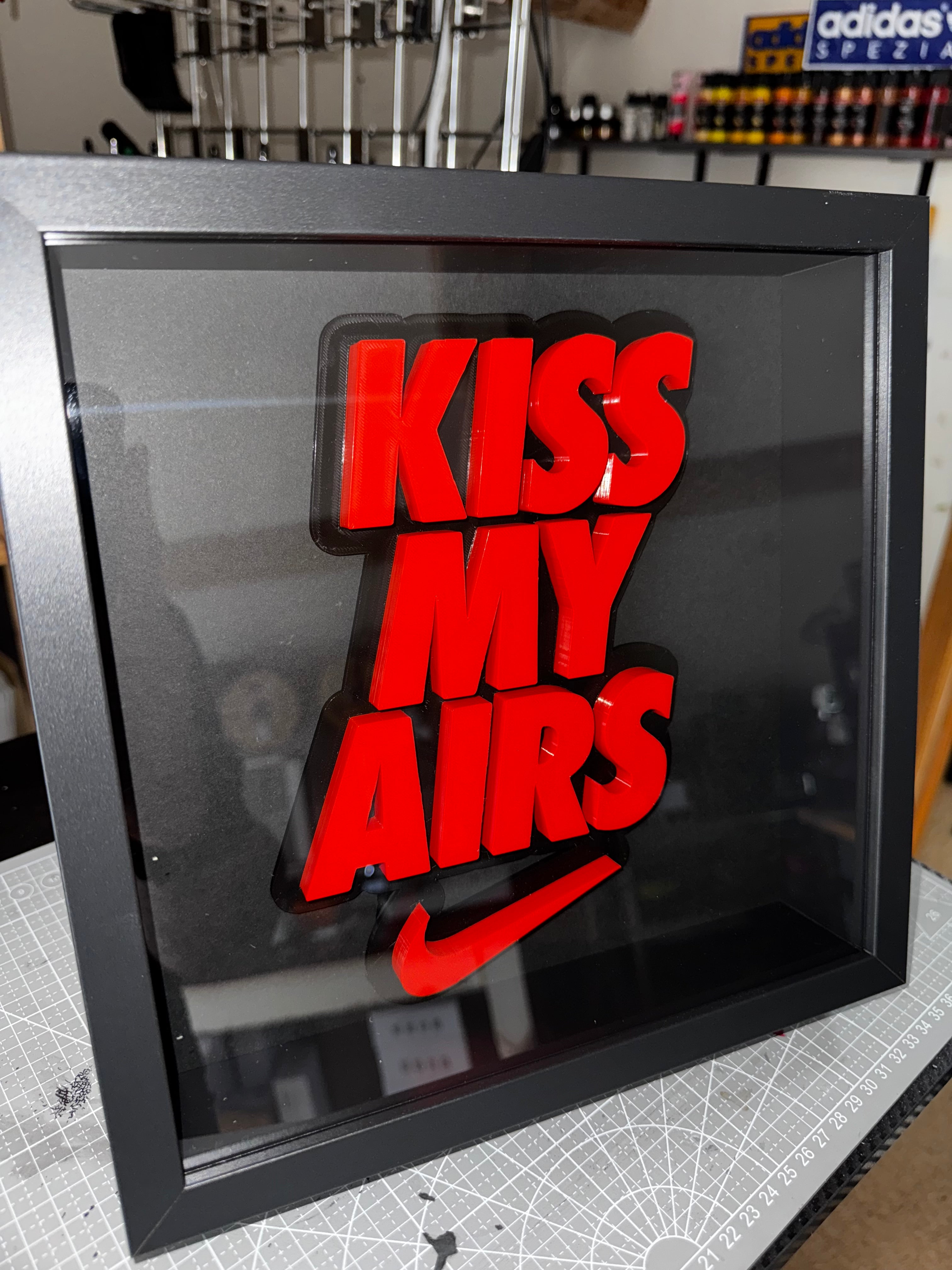 Nike “Kiss My Airs” 3D Shadow Box Display