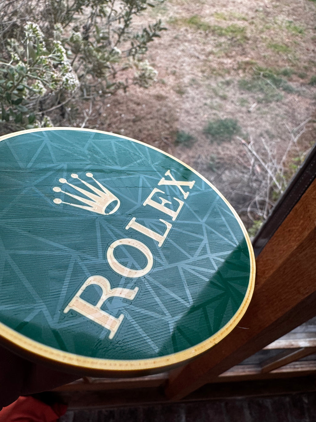 Rolex Inspired Luxury 3D Printed Coaster Set – Green & Gold