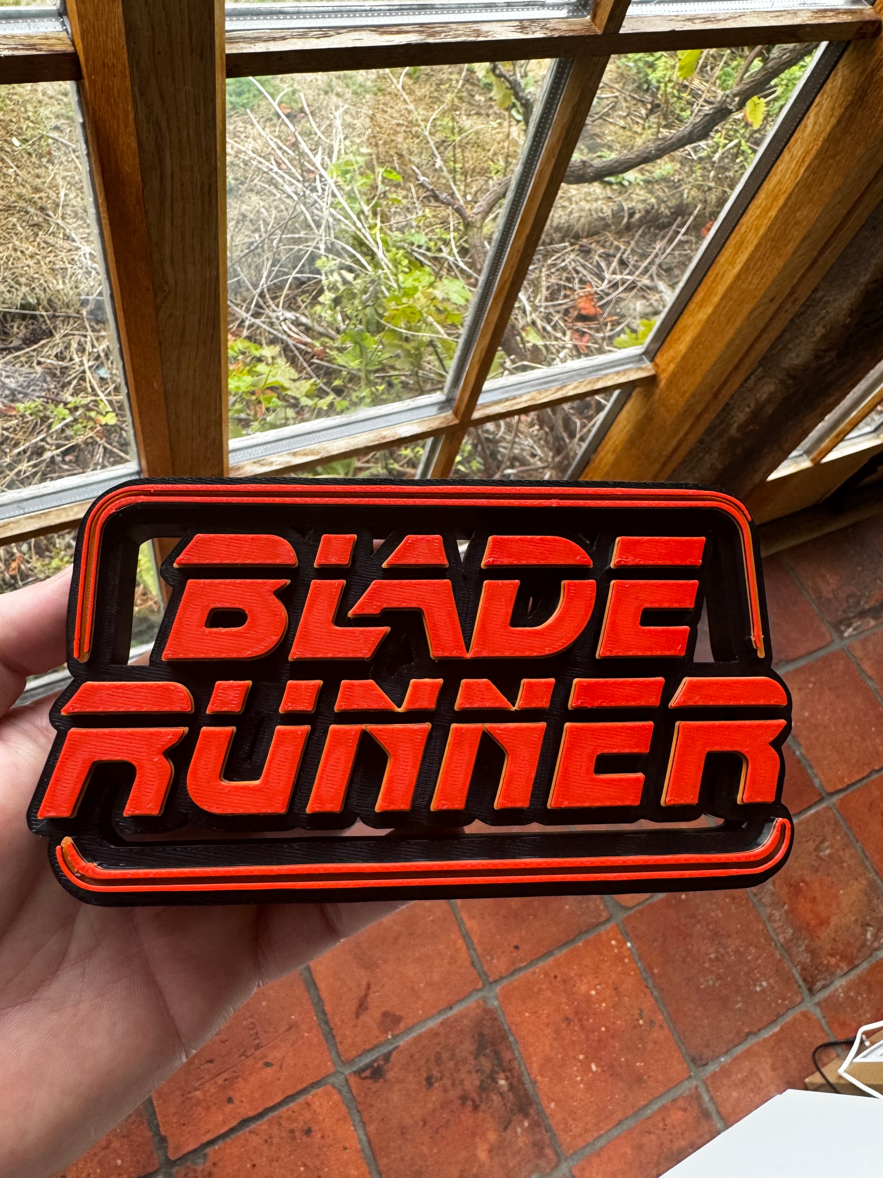Blade Runner 3D Printed Display Sign