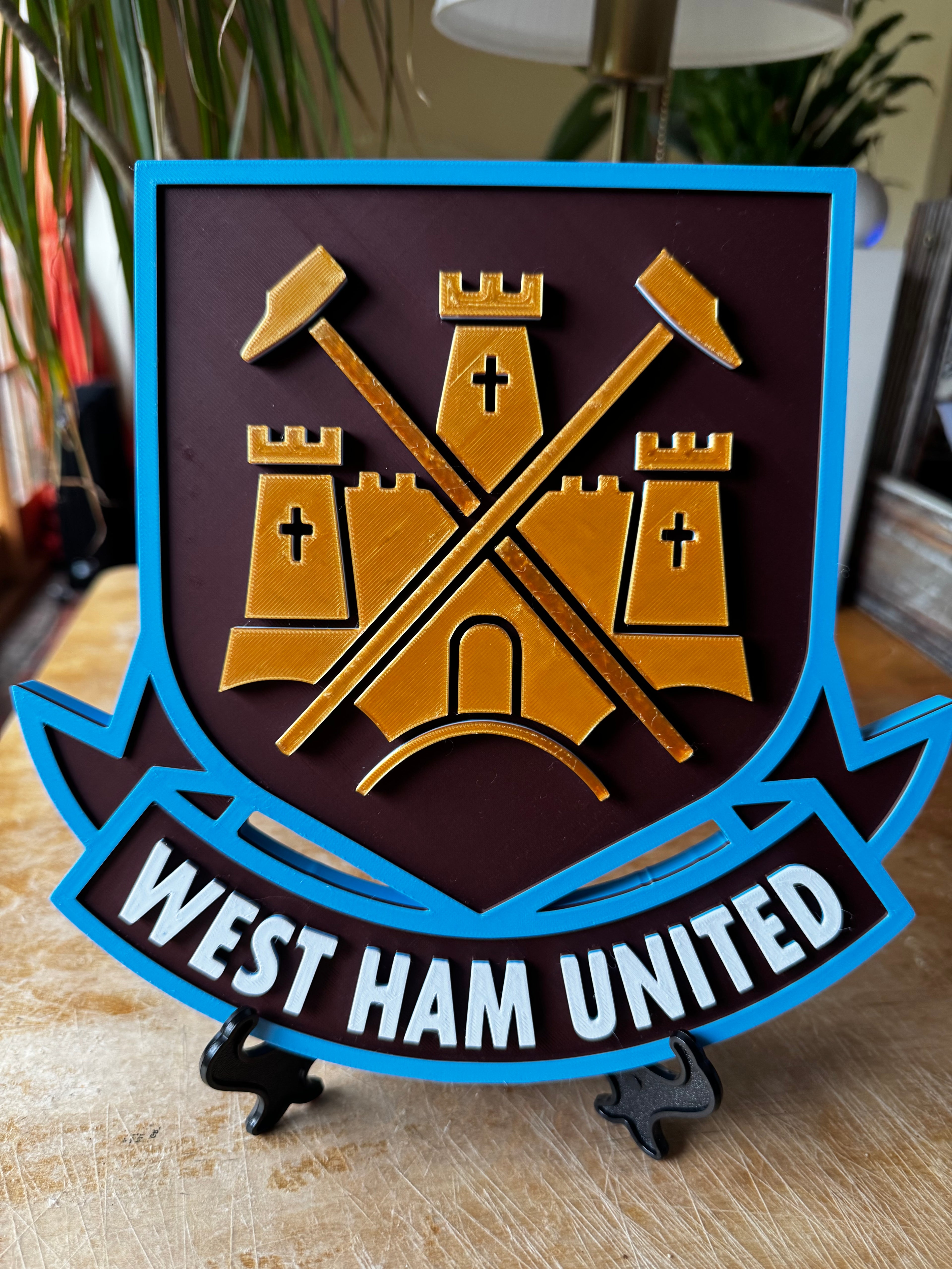 West Ham United 3D Printed Club Crest Display Plaque