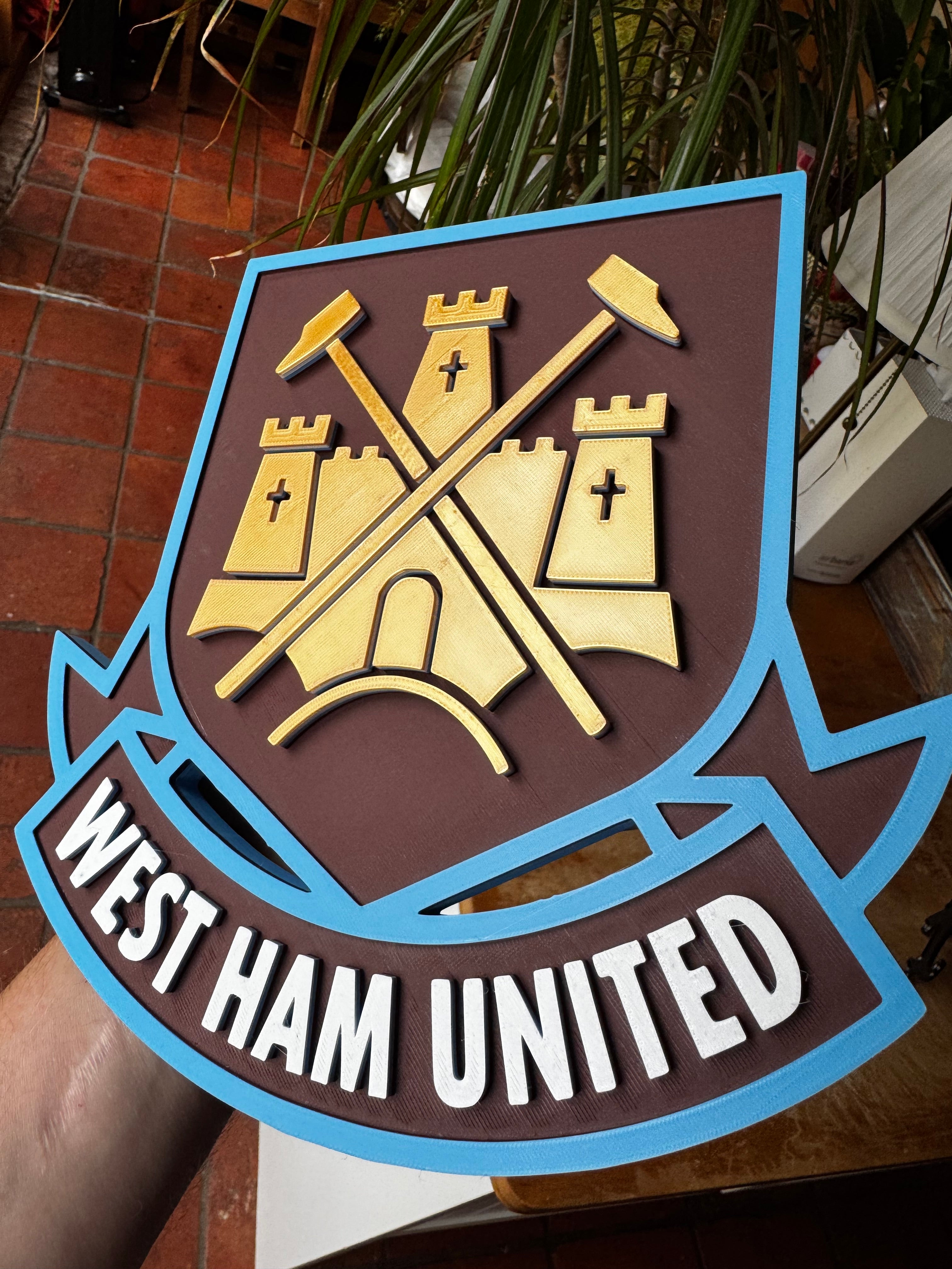West Ham United 3D Printed Club Crest Display Plaque