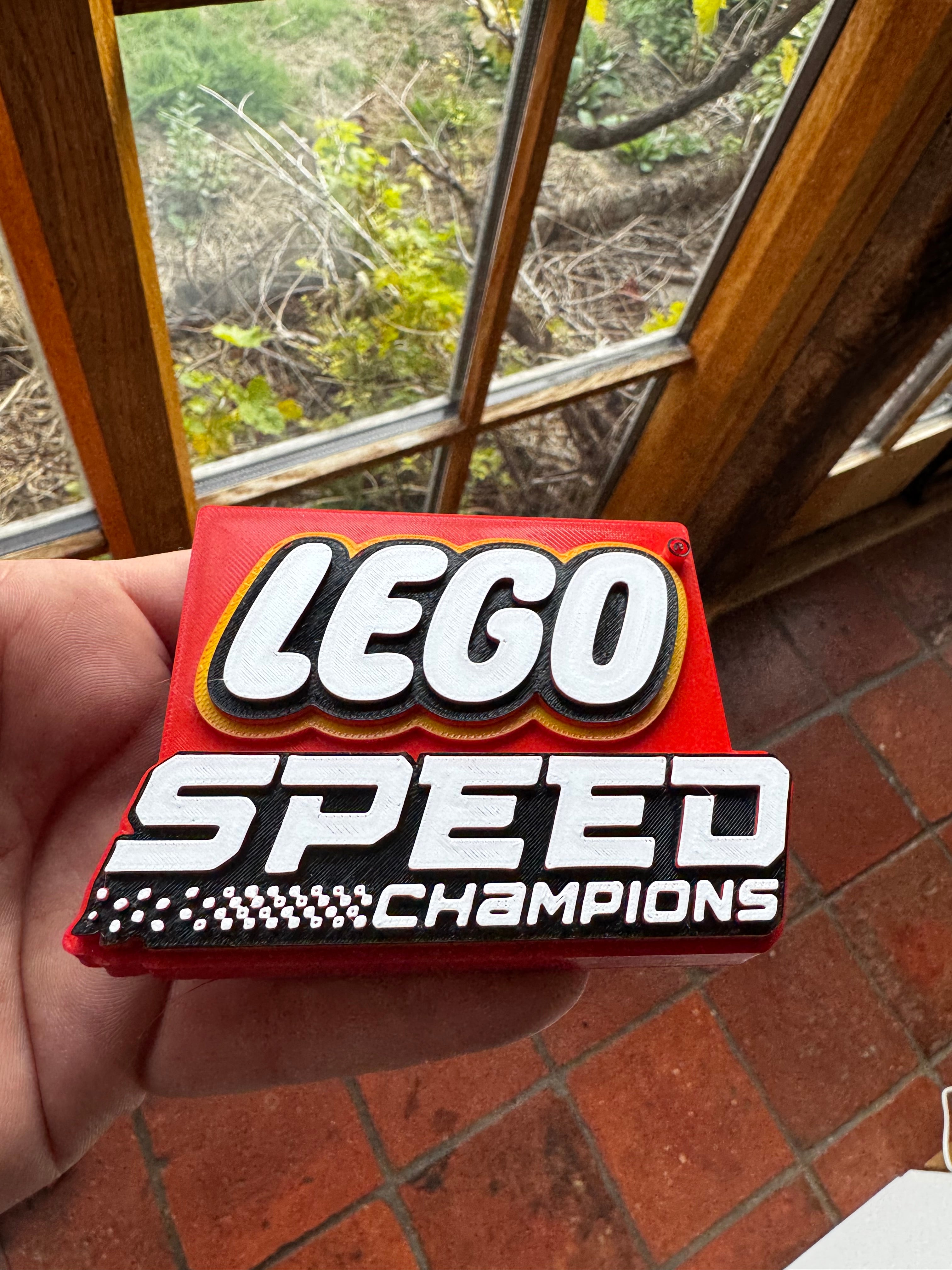 LEGO Speed Champions 3D Printed Display Sign