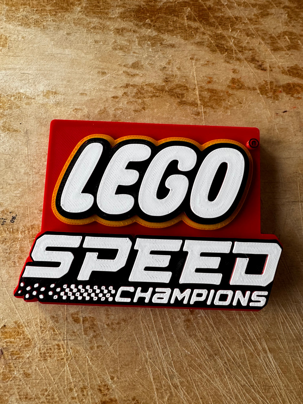 LEGO Speed Champions 3D Printed Display Sign