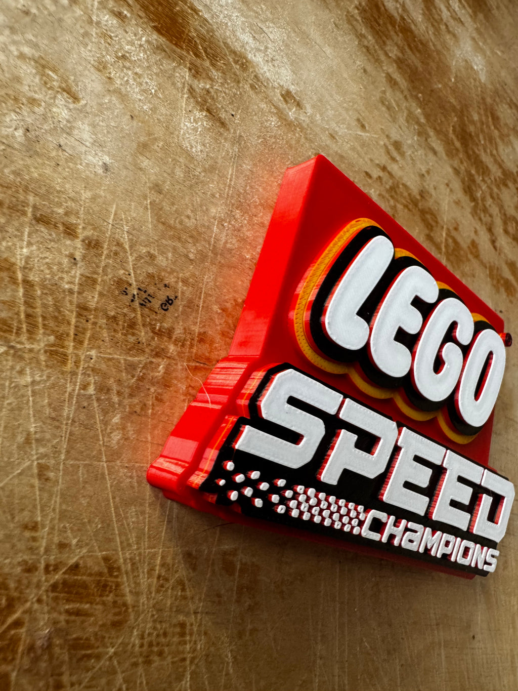LEGO Speed Champions 3D Printed Display Sign