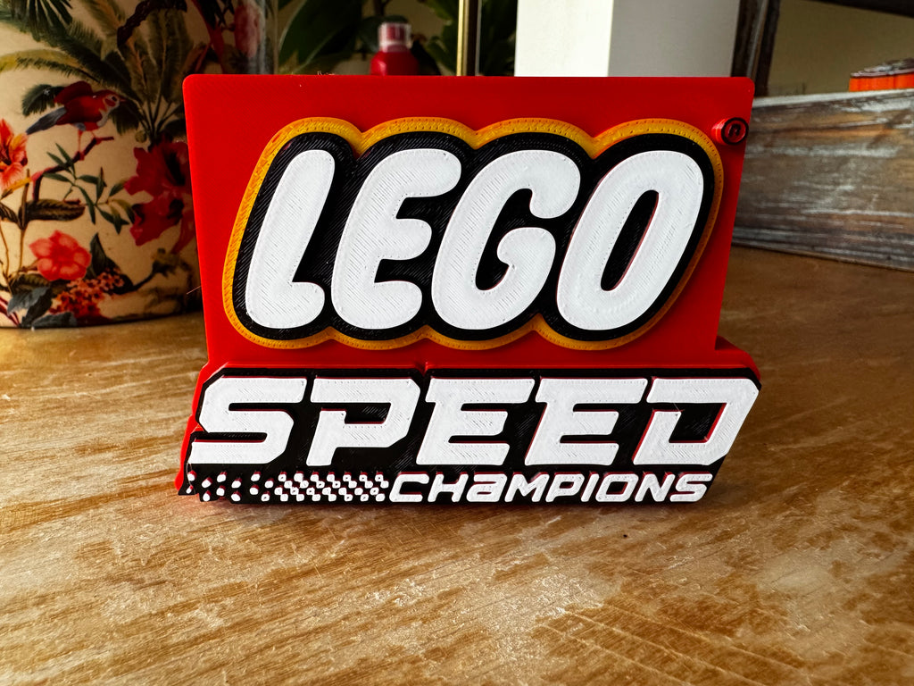 LEGO Speed Champions 3D Printed Display Sign