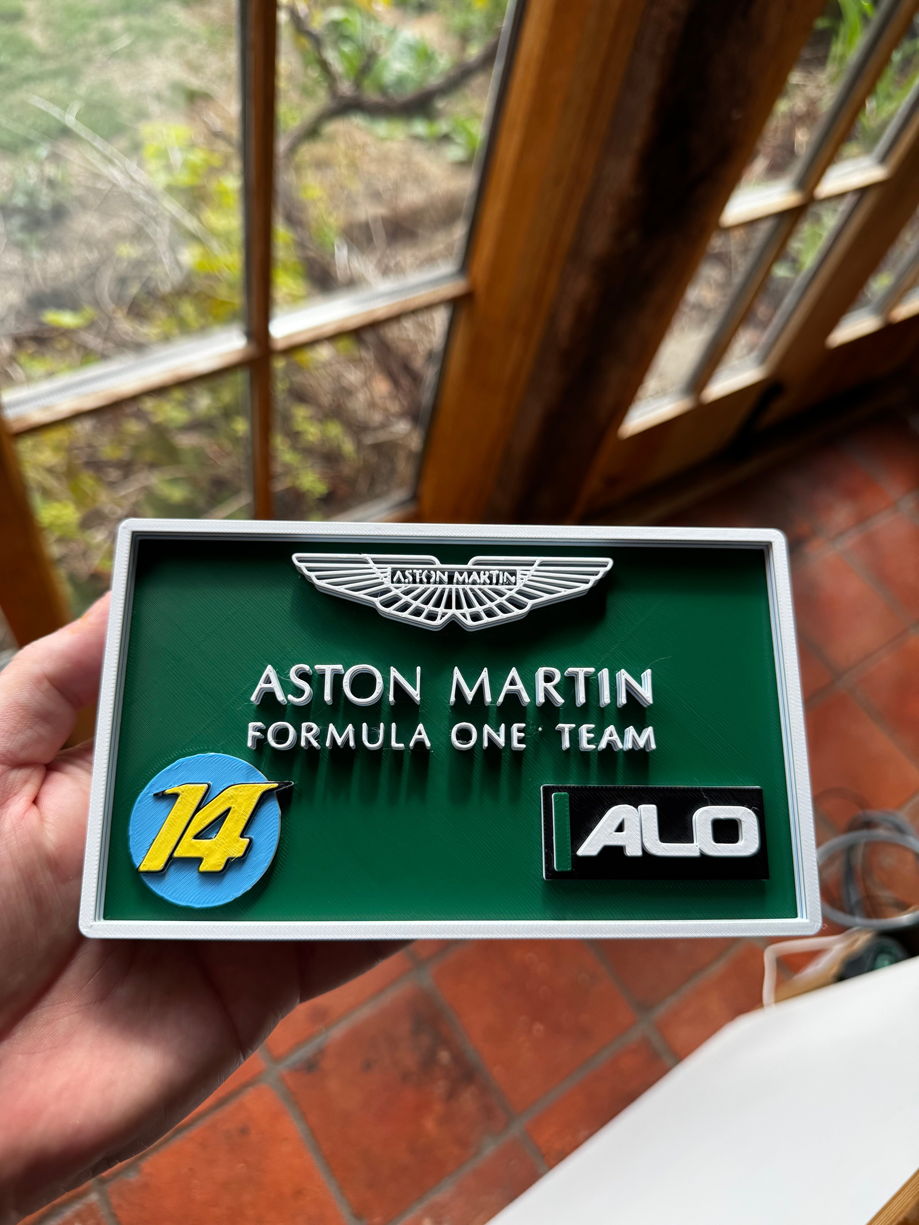 Aston Martin F1 Fernando Alonso No.14 – 3D Display Plaque