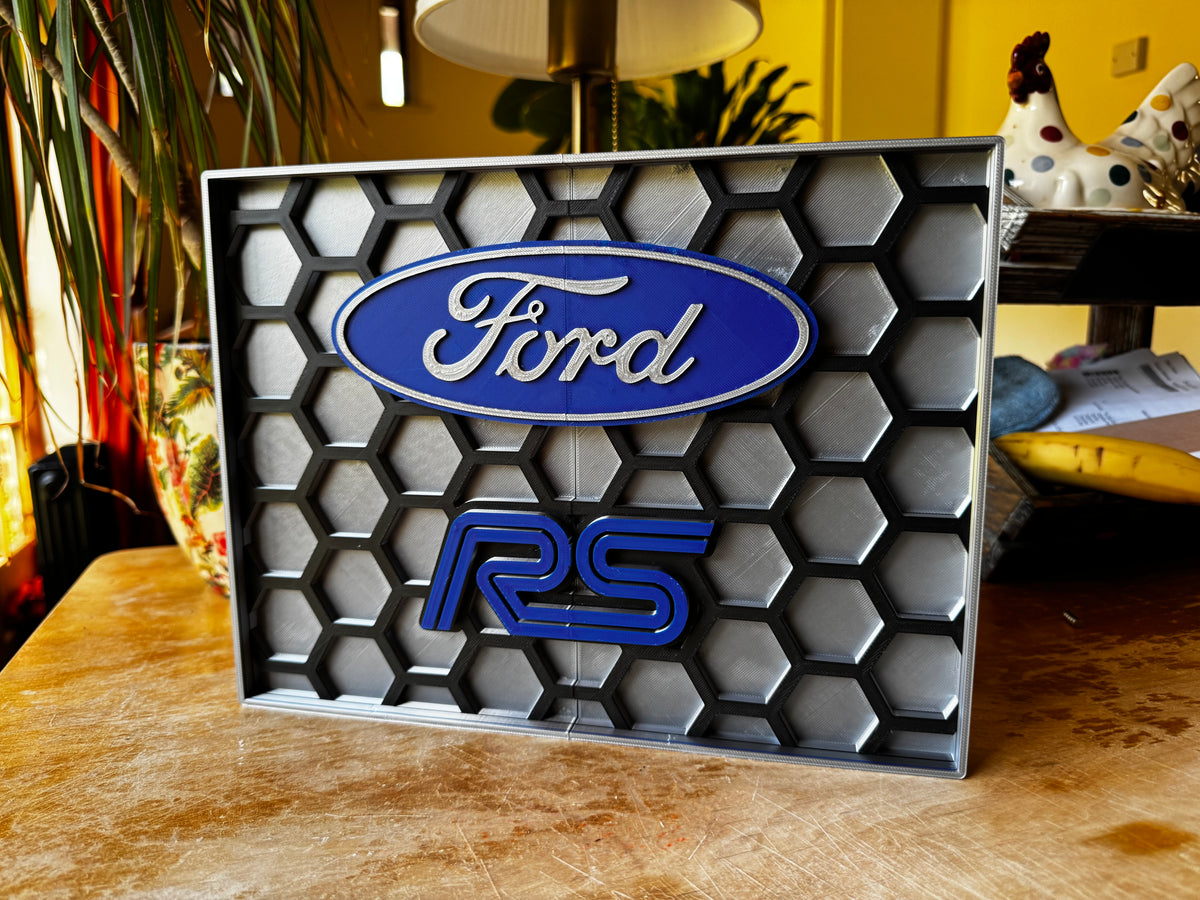 Ford RS Honeycomb 3D Wall Plaque – Multiple Colours 50cm