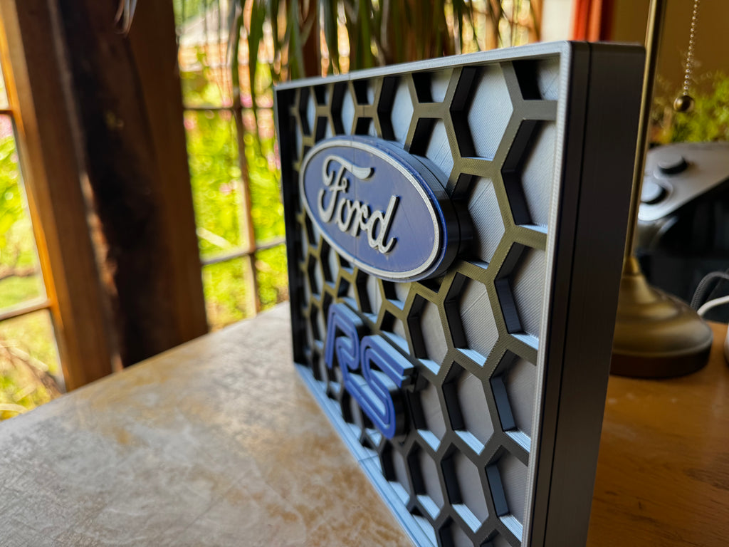 Ford RS Honeycomb 3D Wall Plaque – Multiple Colours 50cm