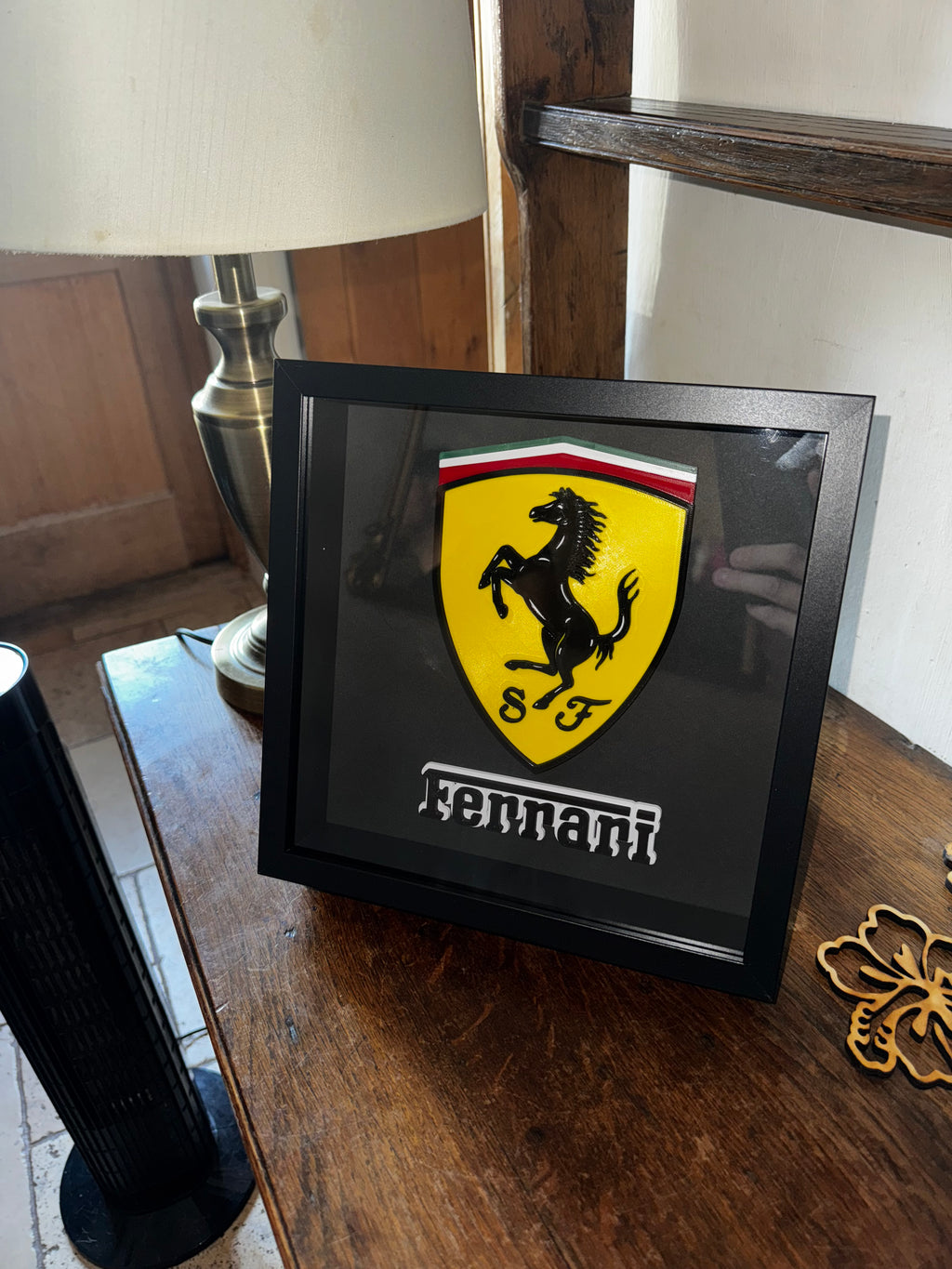Ferrari 3D Framed Wall Art – Prancing Horse Display